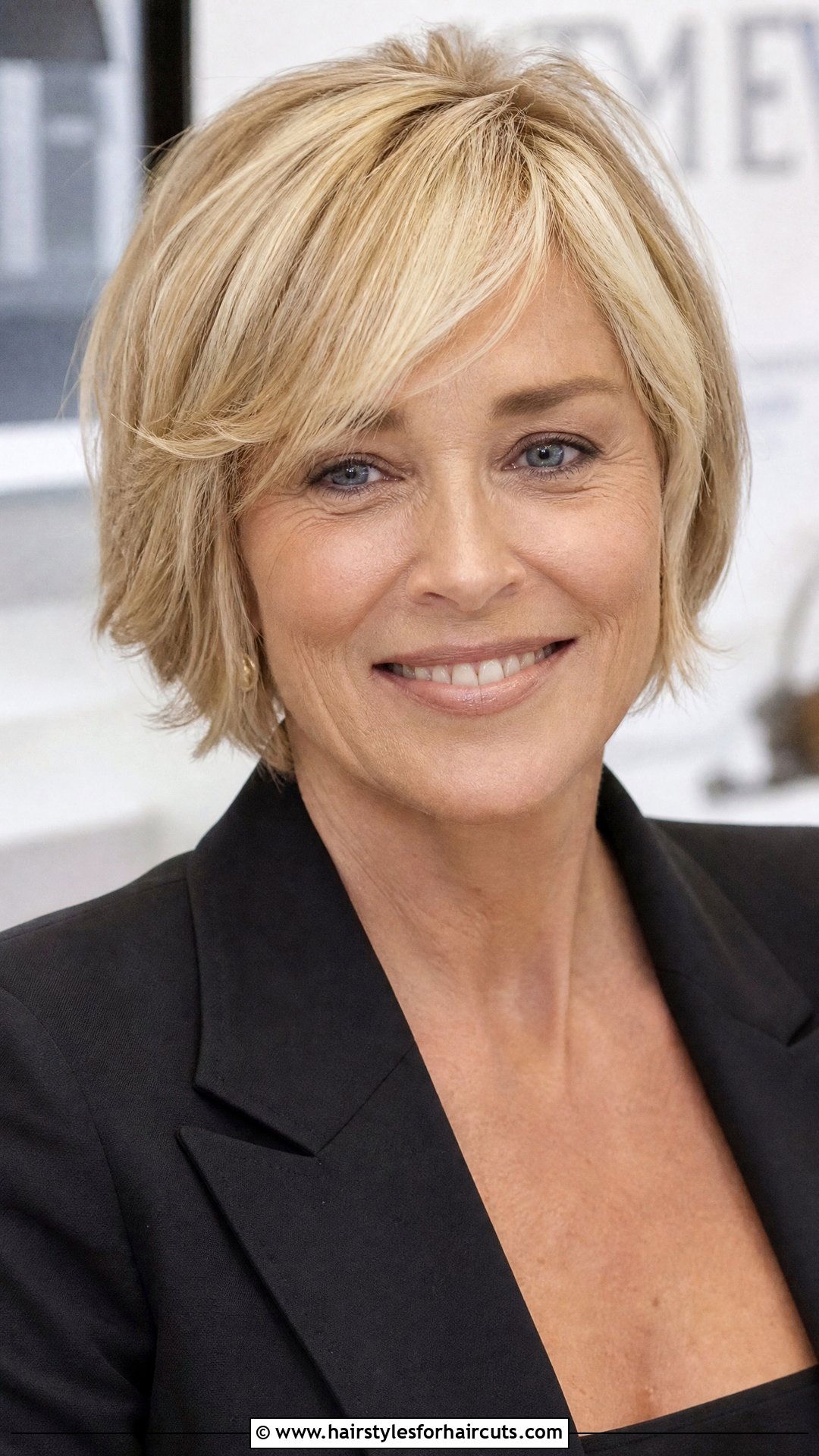 Sharon Stone Layered Short Bob - 25 sharon stone hairstyles short hair - 25 sharon stone hairstyles short hair
