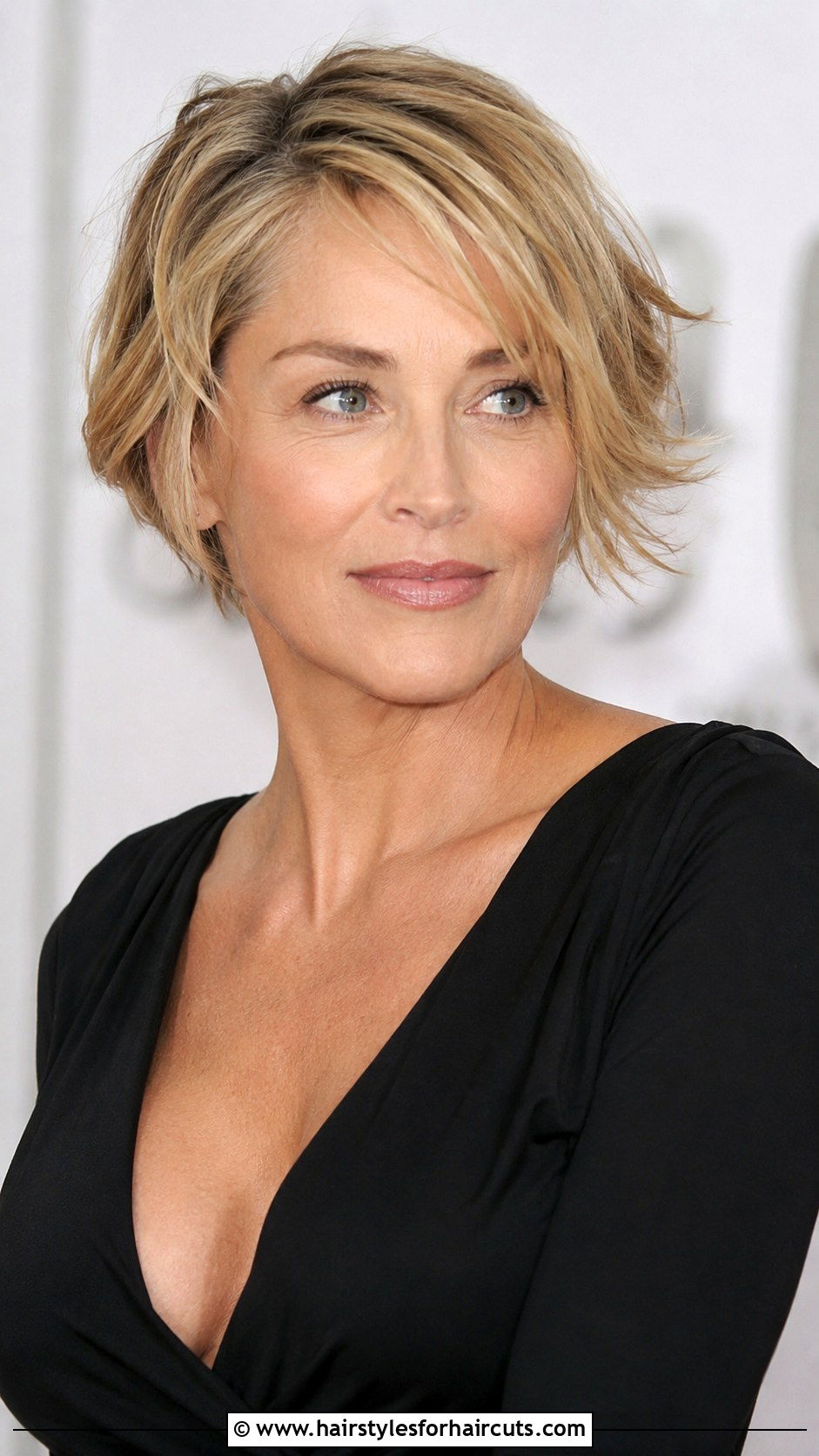 Sharon Stone Texturized Short Bob - 25 sharon stone hairstyles short hair - 25 sharon stone hairstyles short hair