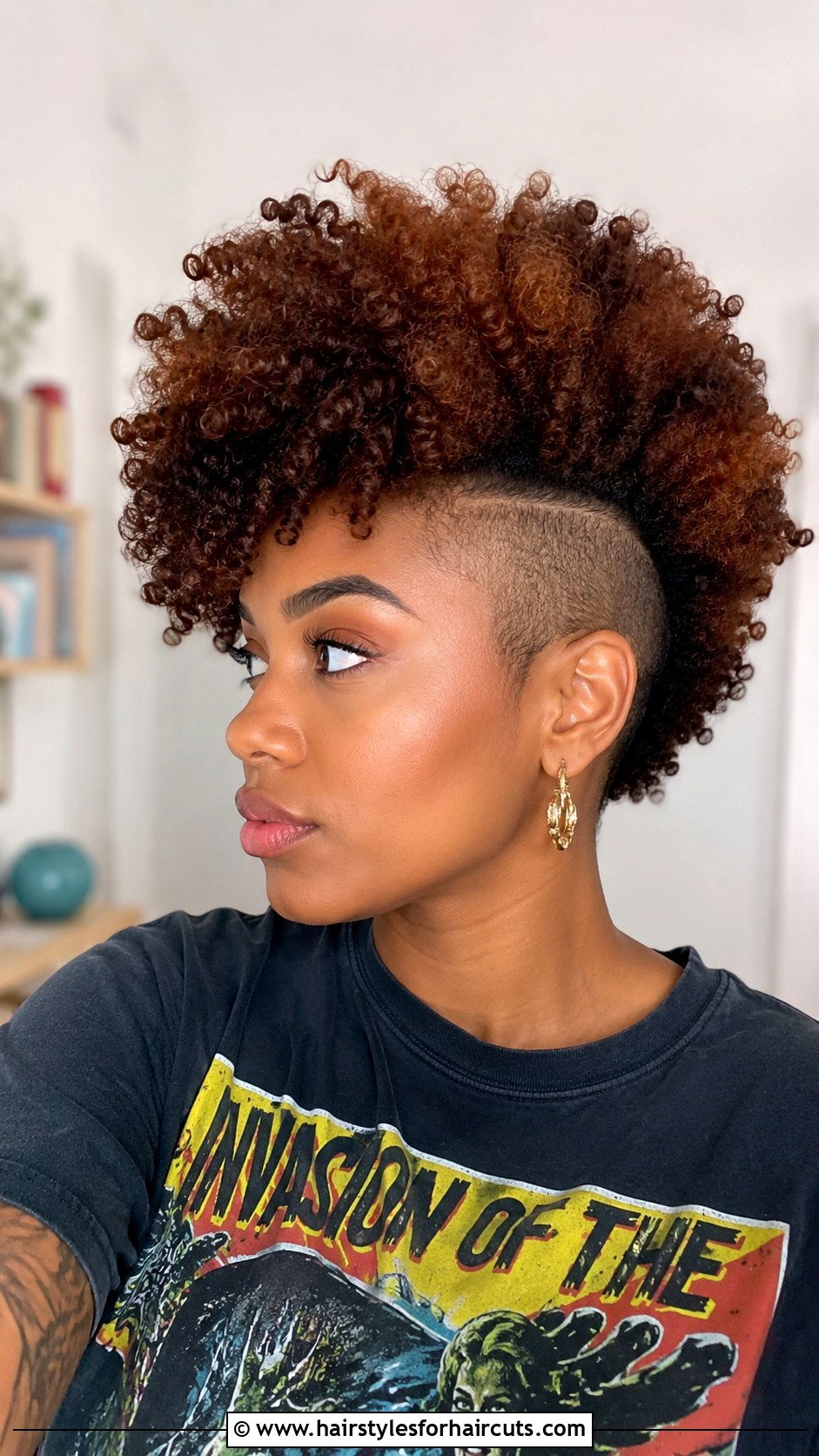 Shaved Side Afro - 25 natural hair afro hairstyles - 25 natural hair afro hairstyles