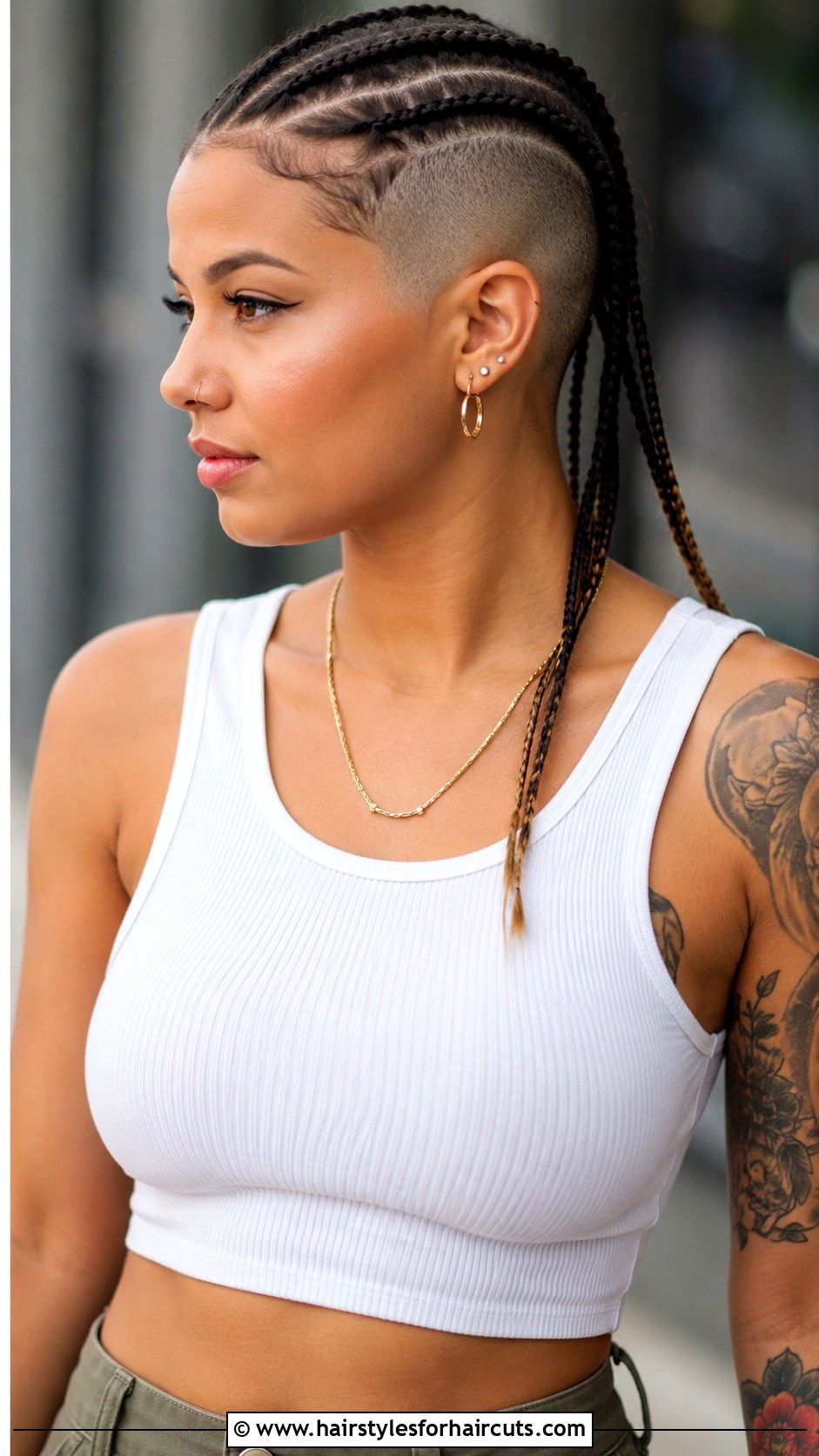 Shaved Sides Braids - 25 shaving hairstyles - 25 shaving hairstyles