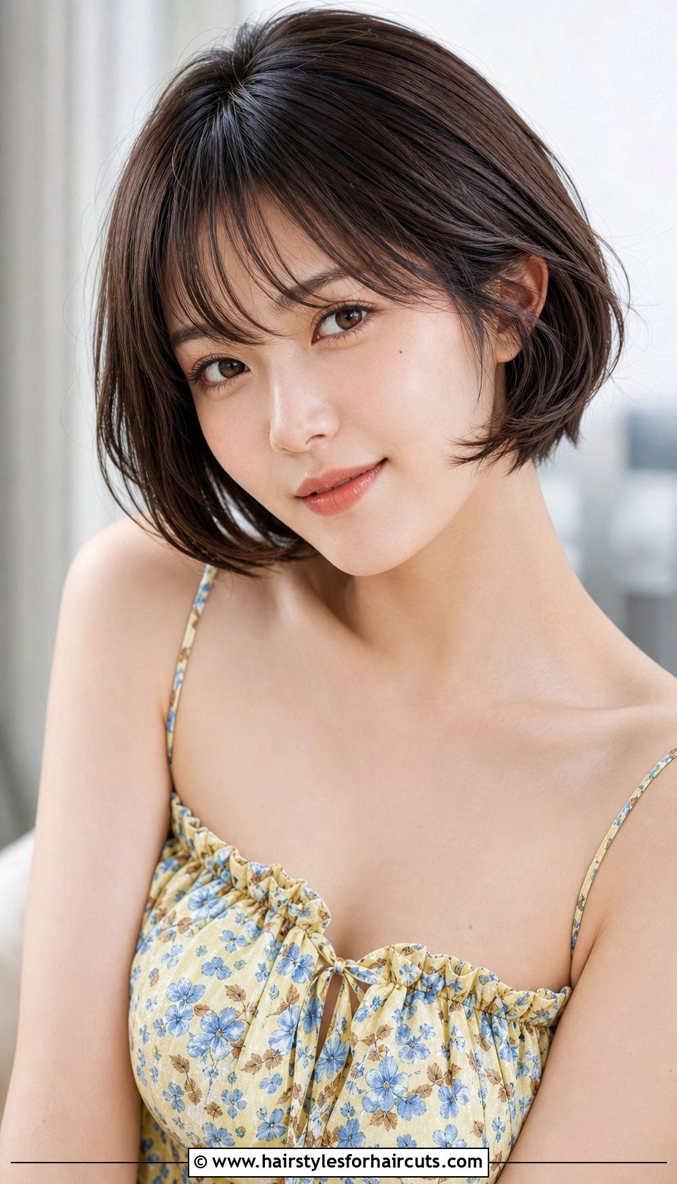 Short Bob With Bangs - 25 hairstyles for round face asian woman - 25 hairstyles for round face asian woman