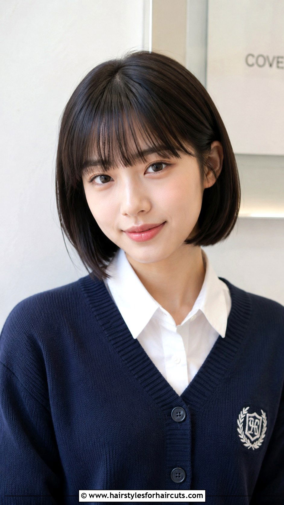 Short Bob With Bangs Haircut - 25 haircuts for girls with straight hair - 25 haircuts for girls with straight hair