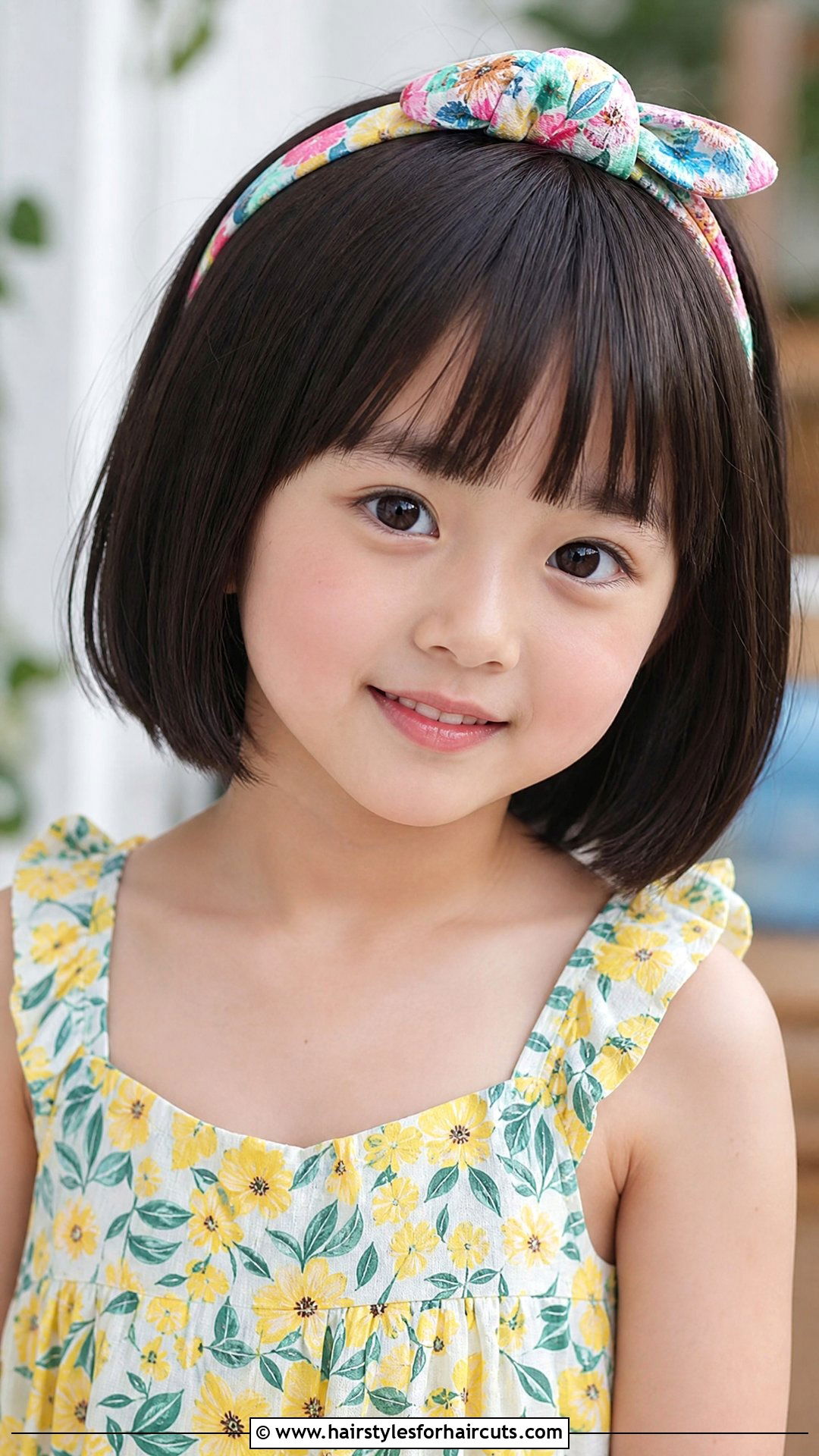 Short Bob With Blunt Bangs - 25 hairstyles for little girls with short hair - 25 hairstyles for little girls with short hair