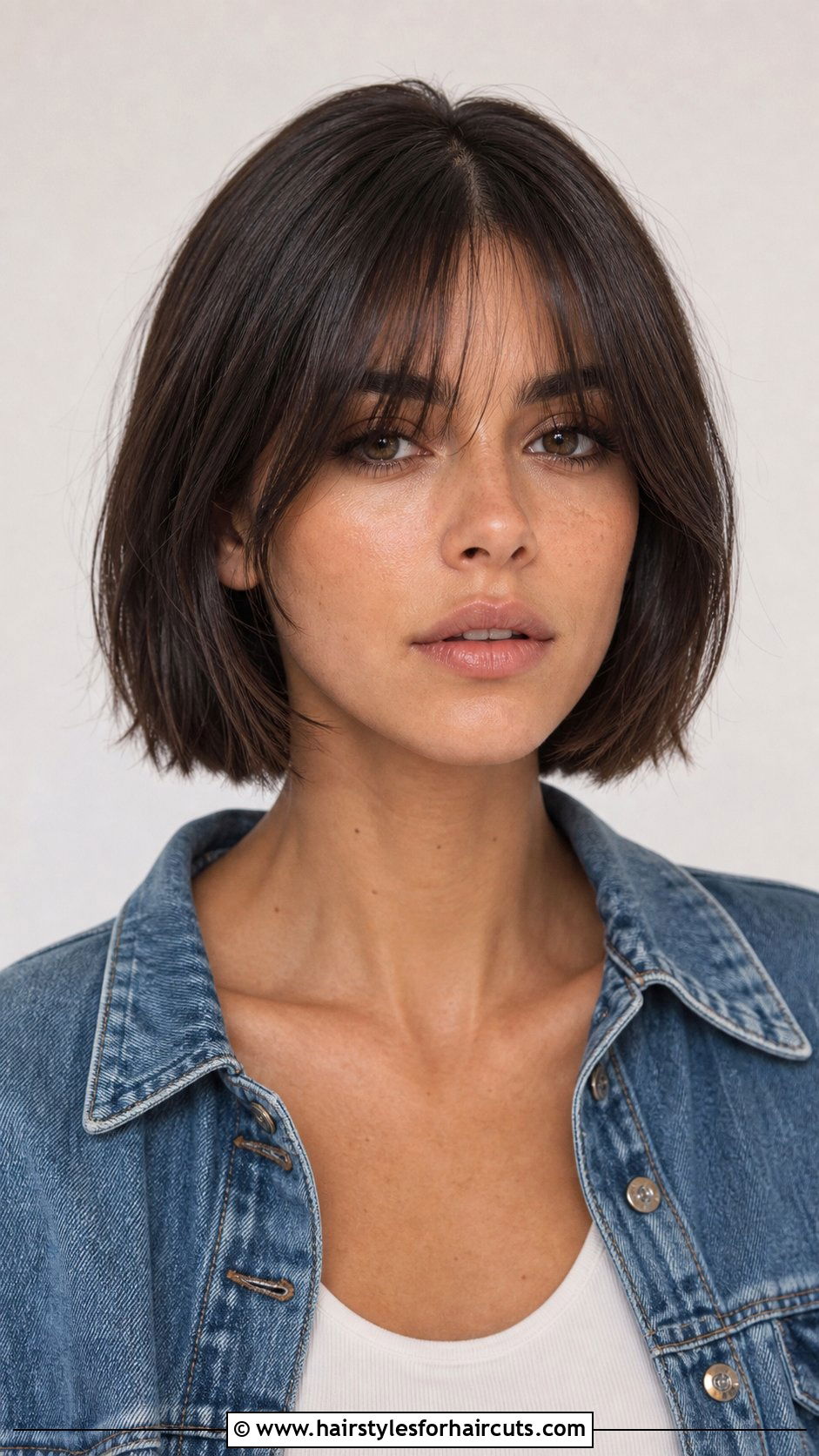Short Bob With Curtain Bangs - 25 short haircuts with long bangs - 25 short haircuts with long bangs