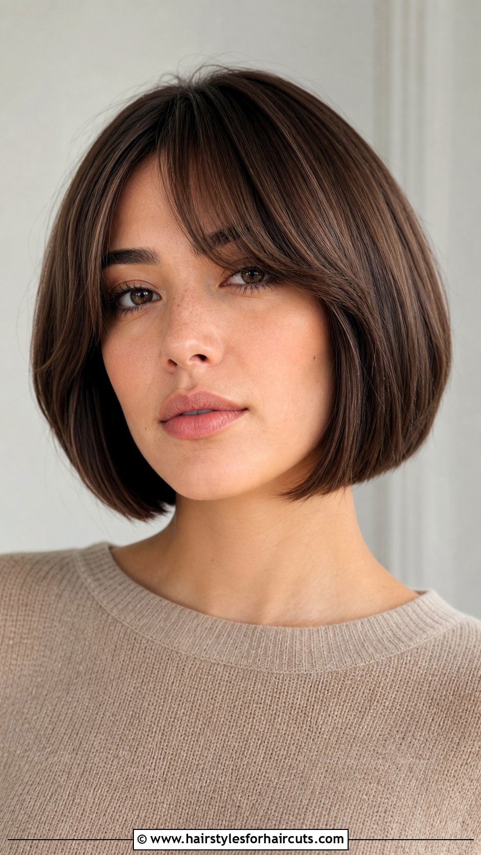 Short Bob With Curtain Bangs - 25 fine hair short haircuts - 25 fine hair short haircuts