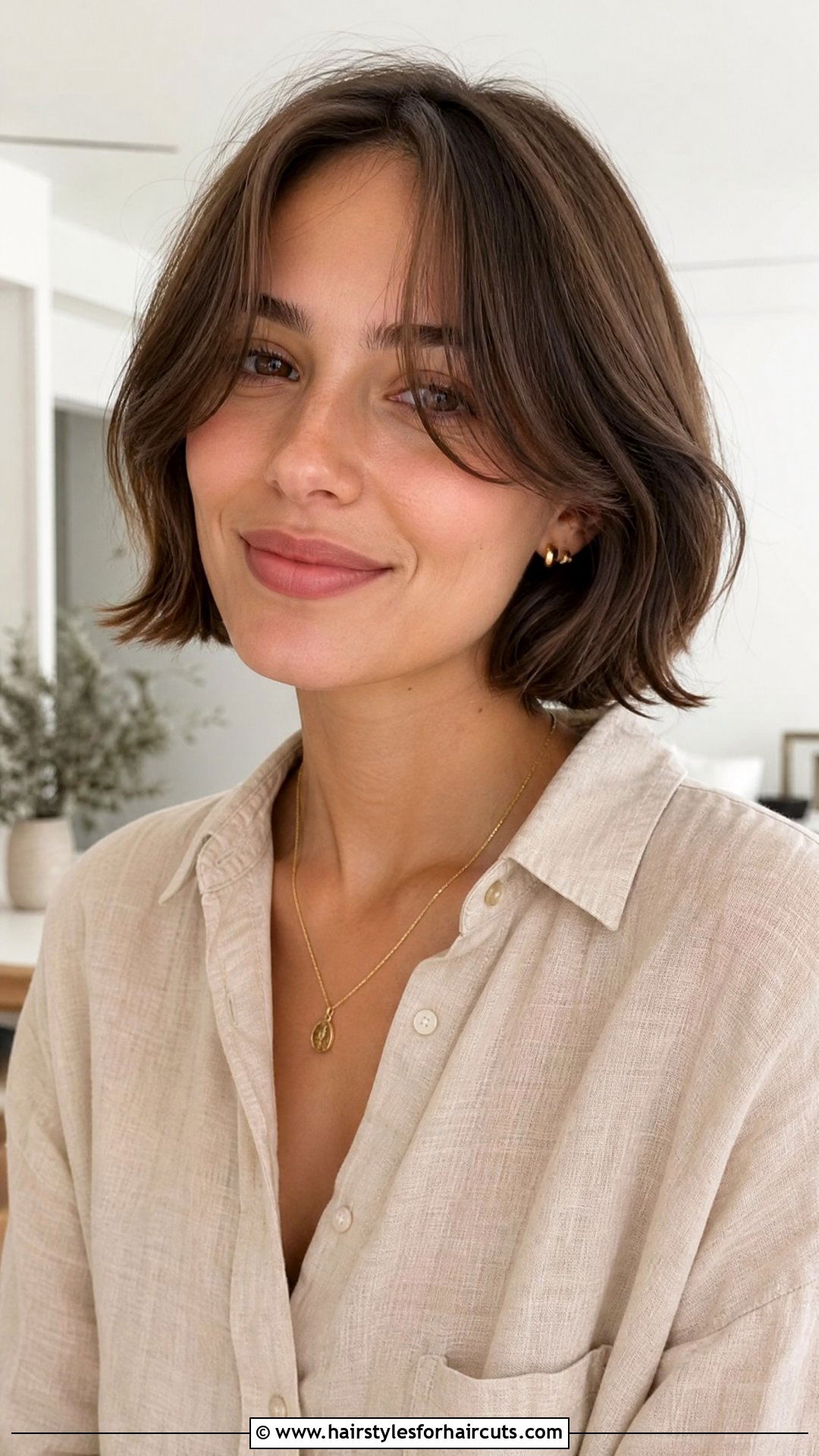 Short Bob With Curtain Bangs - 25 haircuts for short hair with bangs - 25 haircuts for short hair with bangs