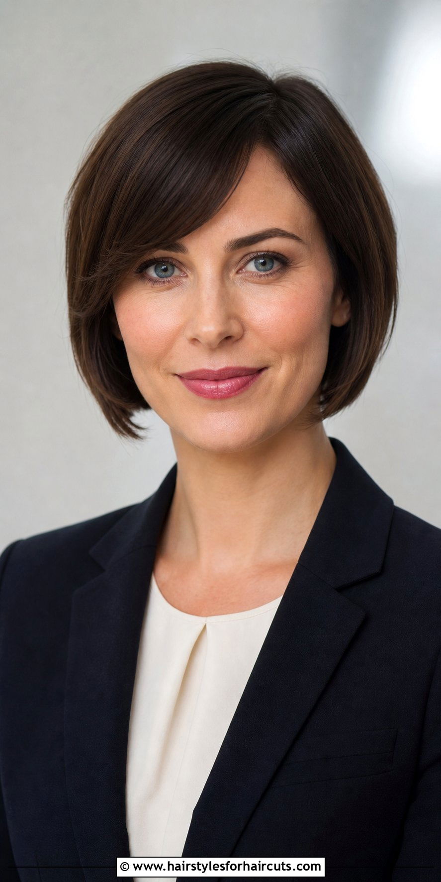 Short Bob With Side Bangs - 25 haircuts for oval faces - 25 haircuts for oval faces
