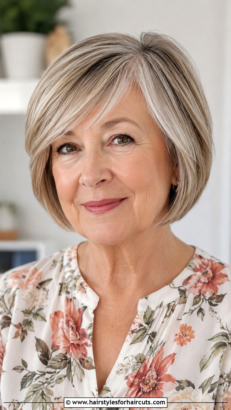 Short Bob With Side Bangs - 25 bob hairstyles for women over 60 - 25 bob hairstyles for women over 60