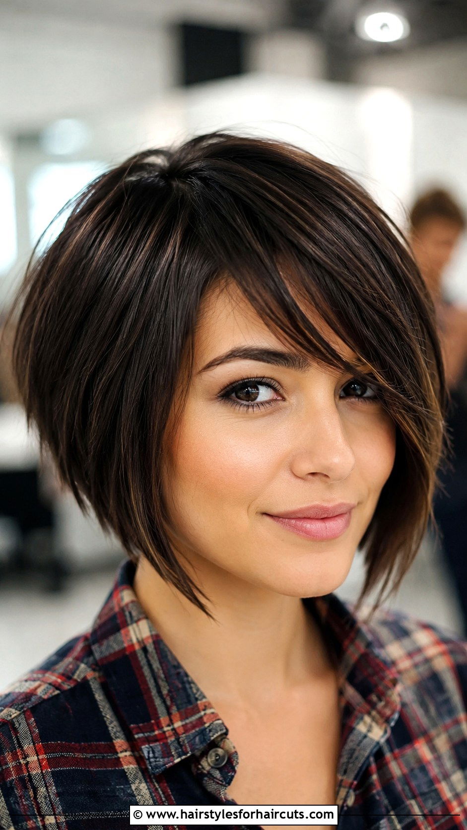 Short Bob With Side Swept Bangs - 25 short hairstyles for asian woman - 25 short hairstyles for asian woman
