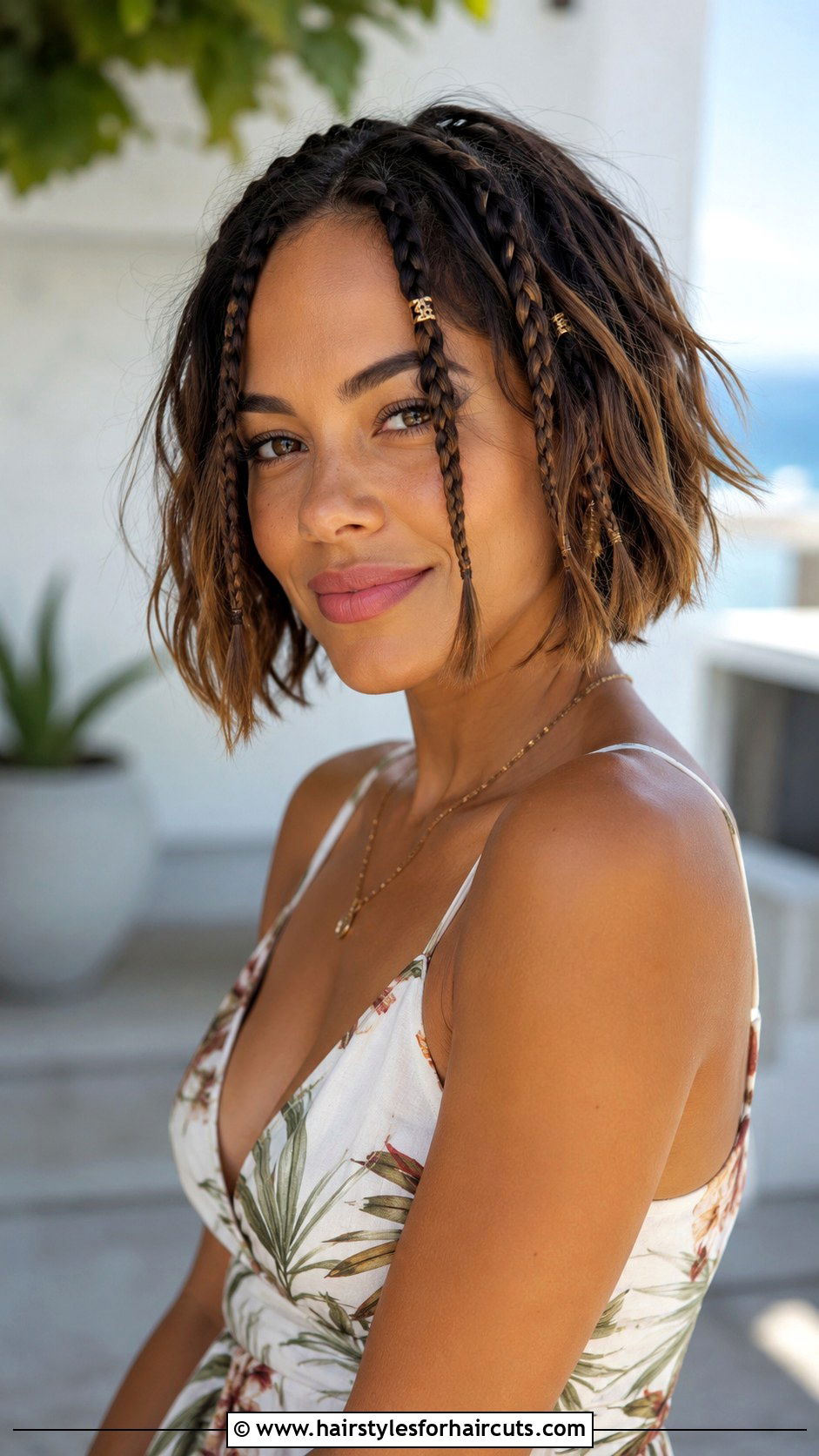 Short Boho Braided Bob - 25 boho hippie hairstyles for short hair - 25 boho hippie hairstyles for short hair
