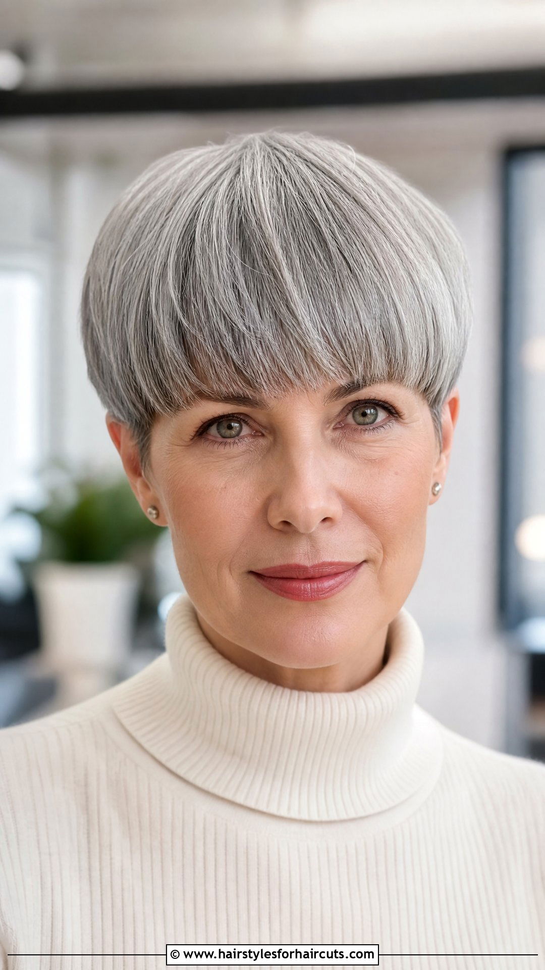Short Bowl Pixie For Gray Hair - 25 pixie haircuts for gray hair - 25 pixie haircuts for gray hair