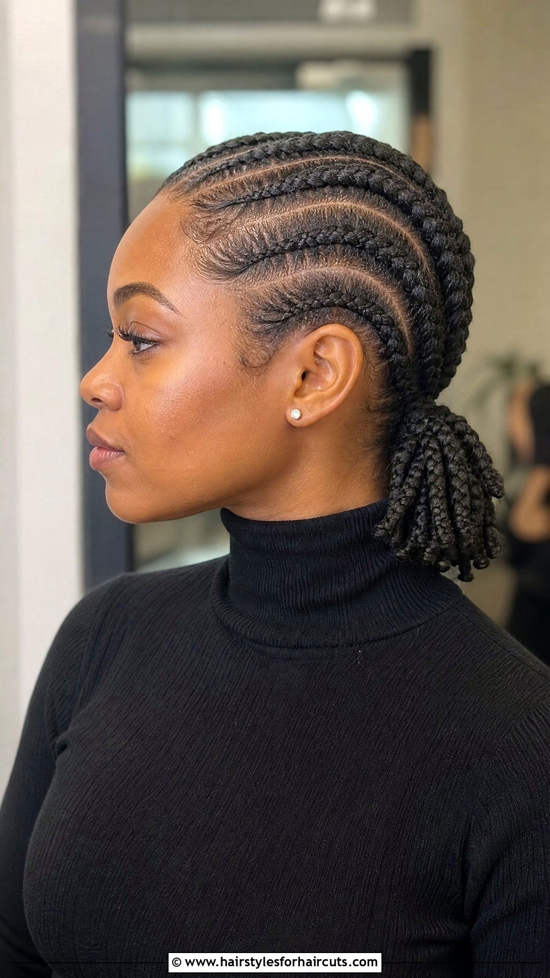 Short Braided Ponytail - 25 ponytail braids hairstyles for black hair - 25 ponytail braids hairstyles for black hair
