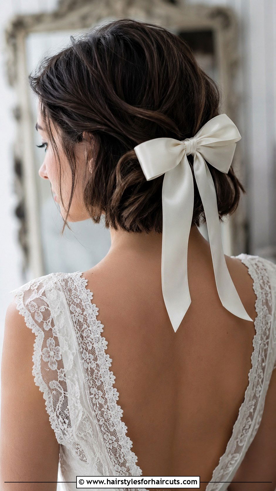 Short Bridal Hair With Bow - 25 bridal short hairstyles - 25 bridal short hairstyles