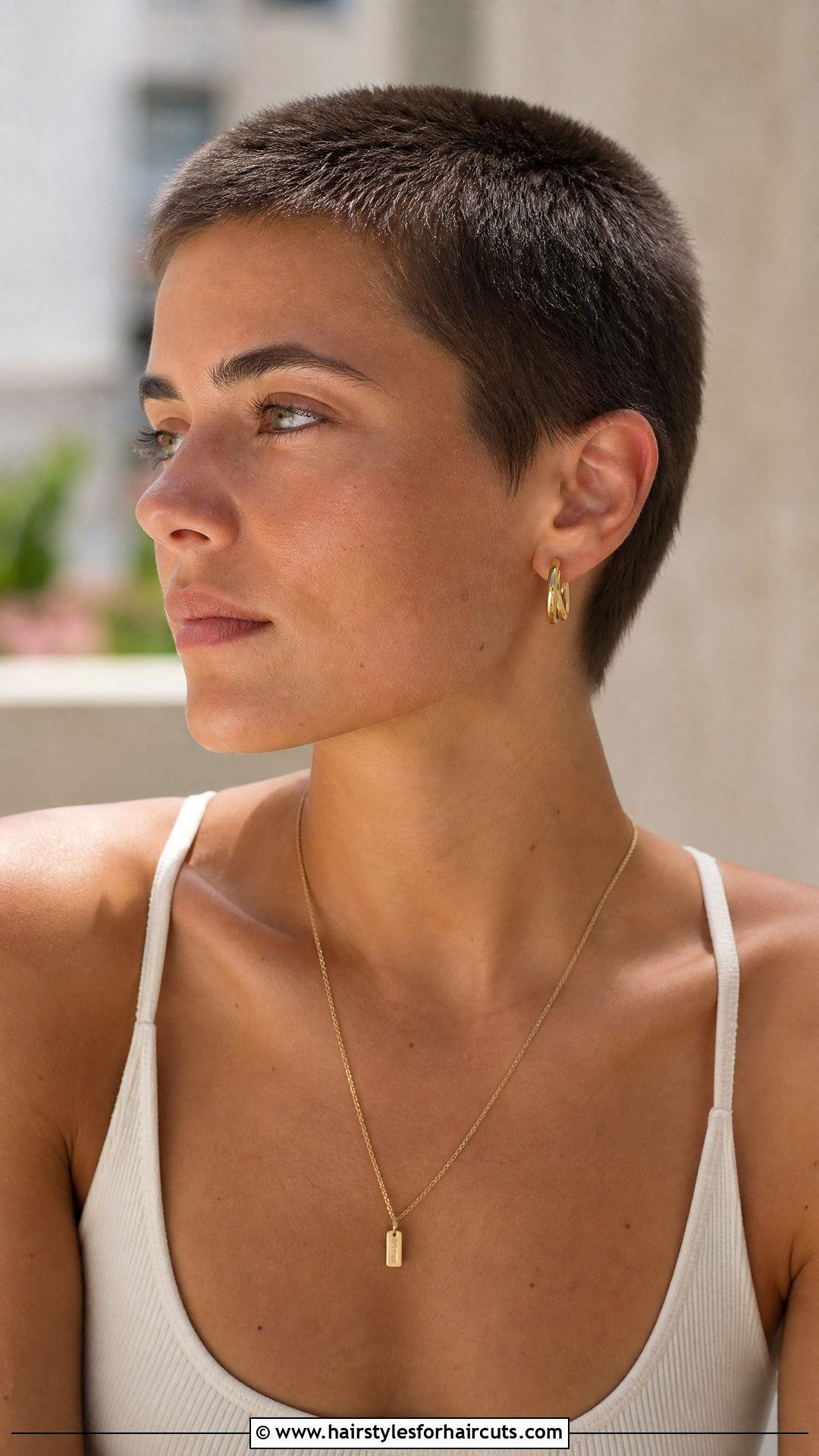 Short Brown Buzz Cut - 25 short brown hairstyles - 25 short brown hairstyles