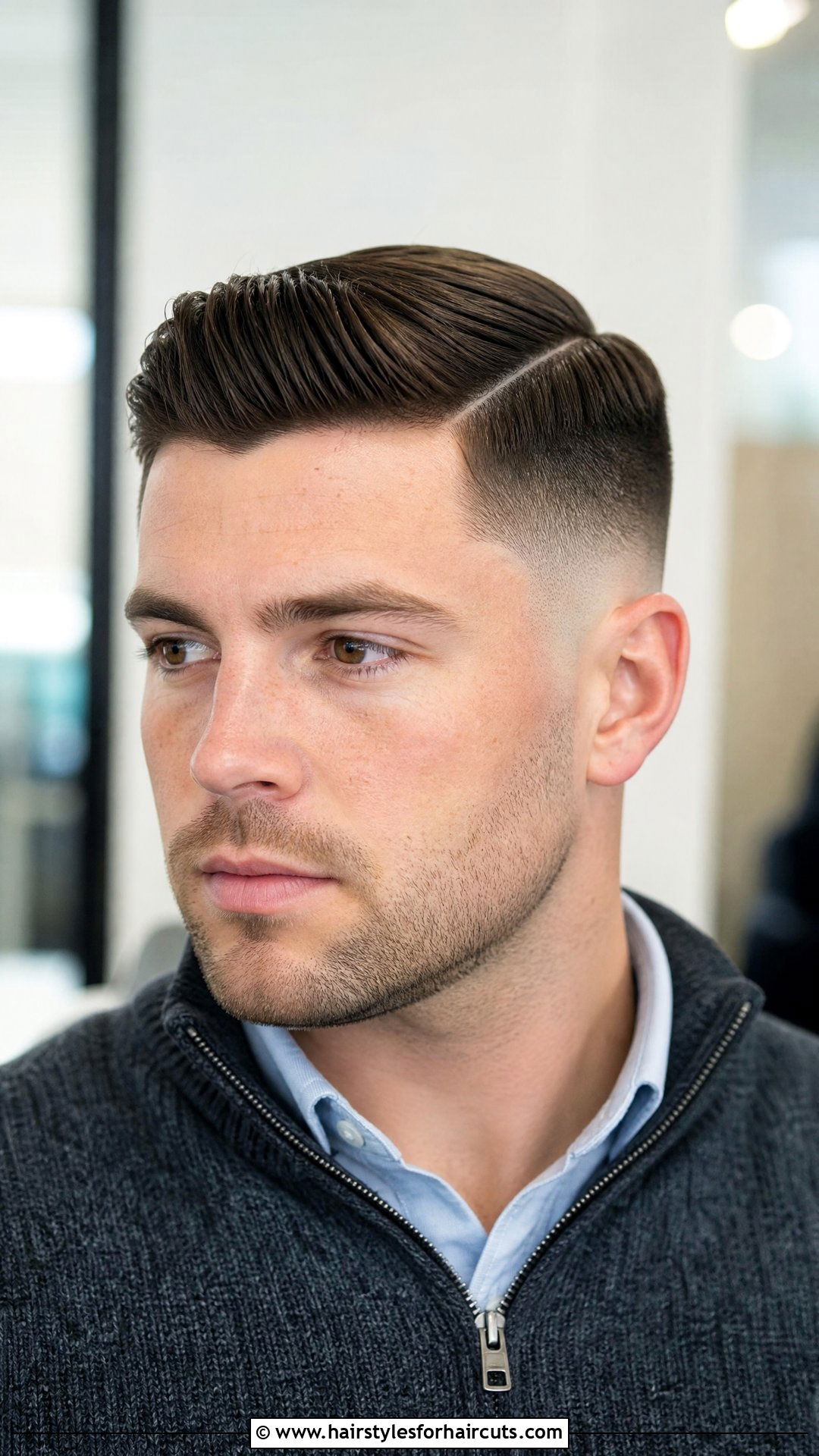 Short Comb Over Fade - 25 transmasc haircuts for straight hair - 25 transmasc haircuts for straight hair