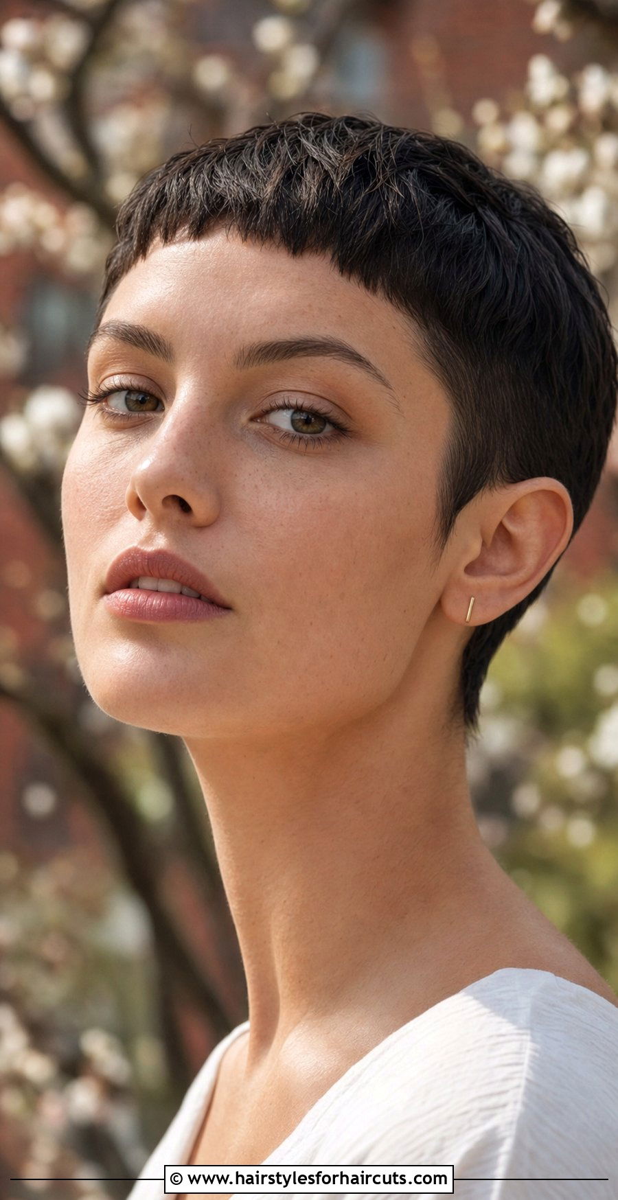 Short Crop With Micro Bangs - 25 hairstyles with bangs - 25 hairstyles with bangs