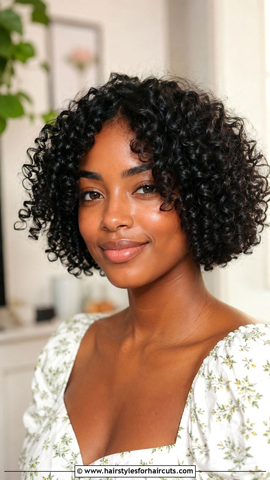 Short Curly Bob Haircut - 25 haircuts for black women with natural hair - 25 haircuts for black women with natural hair