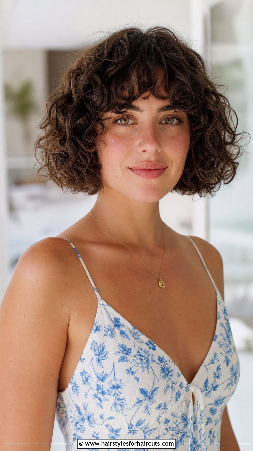 Short Curly Bob With Bangs - 25 curly hair with bangs hairstyles - 25 curly hair with bangs hairstyles
