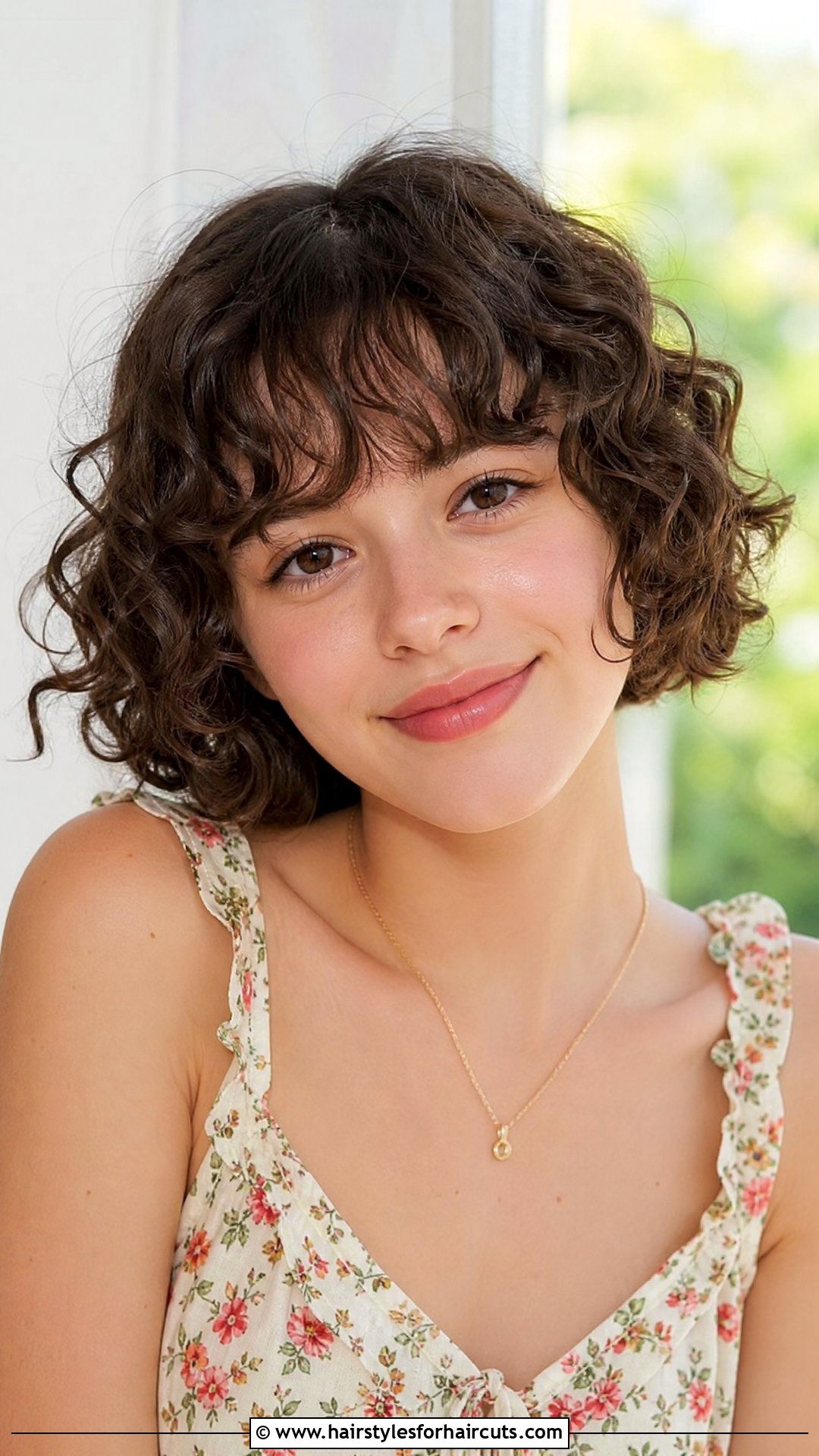Short Curly Bob With Bangs - 25 curly hairstyles girls - 25 curly hairstyles girls