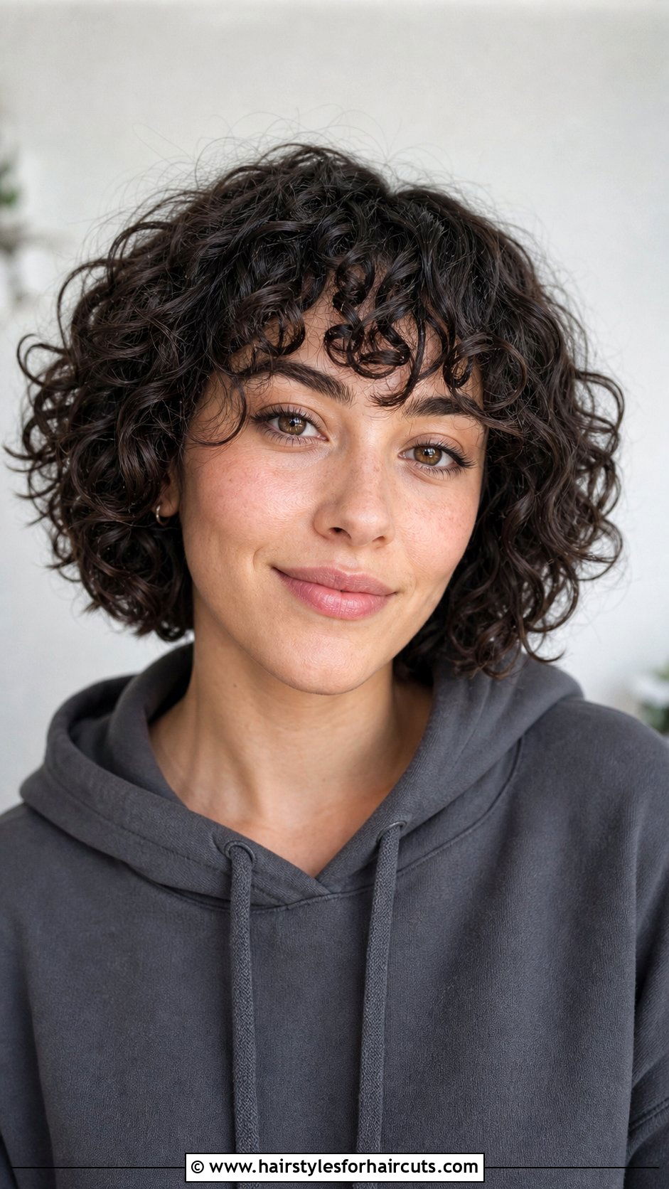 Short Curly Bob With Bangs - 25 short bob haircuts for curly hair - 25 short bob haircuts for curly hair
