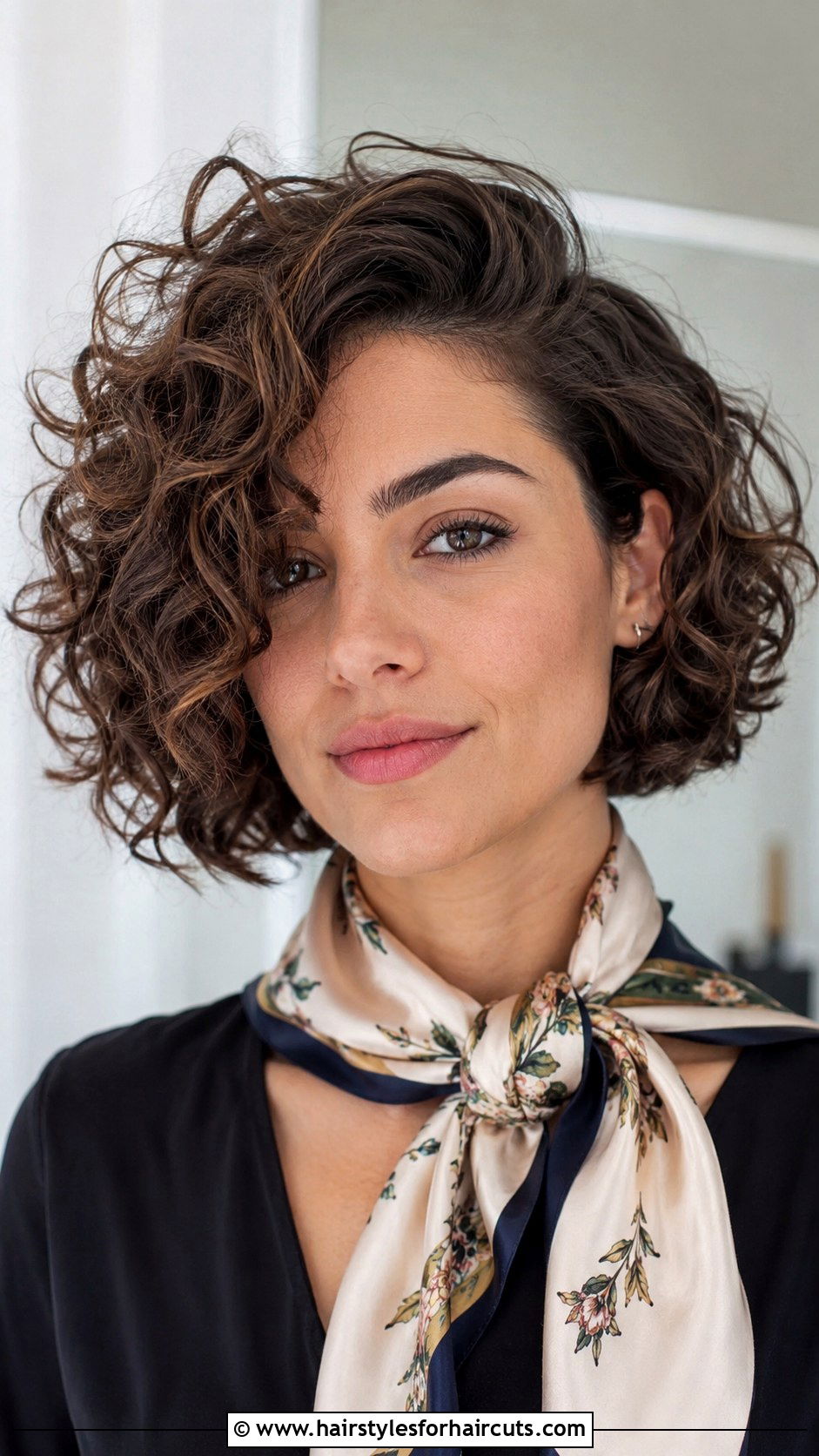 Short Curly Bob With Side Part - 25 short haircuts for curly hair over 50 - 25 short haircuts for curly hair over 50