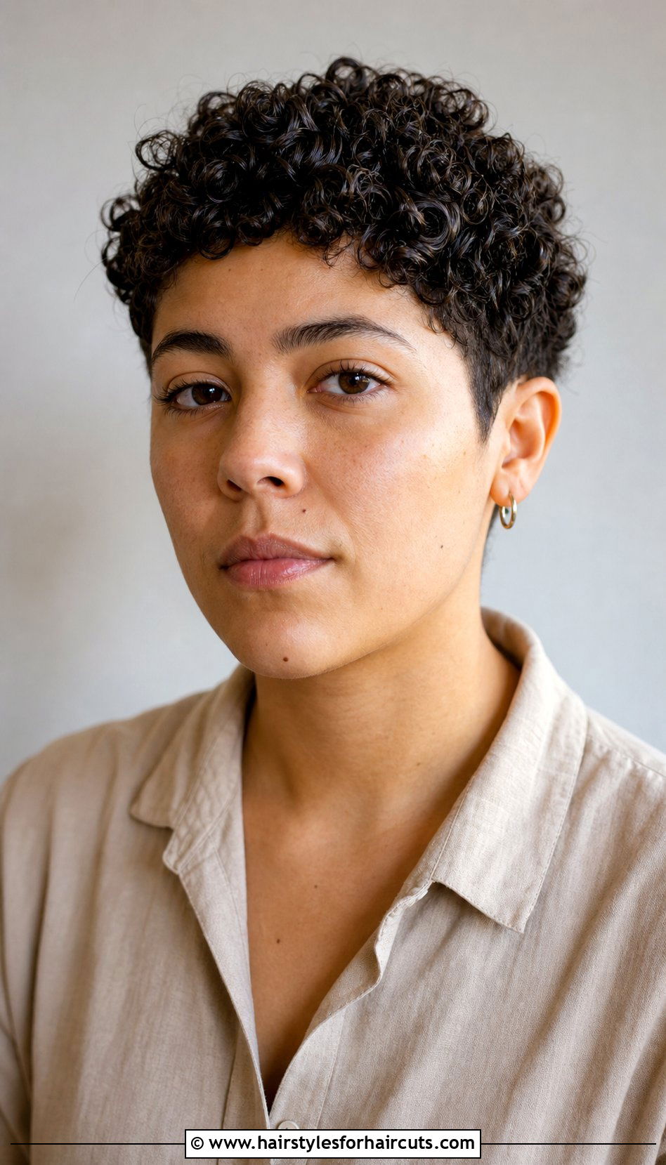Short Curly Crop - 25 gender neutral haircuts for curly hair - 25 gender neutral haircuts for curly hair