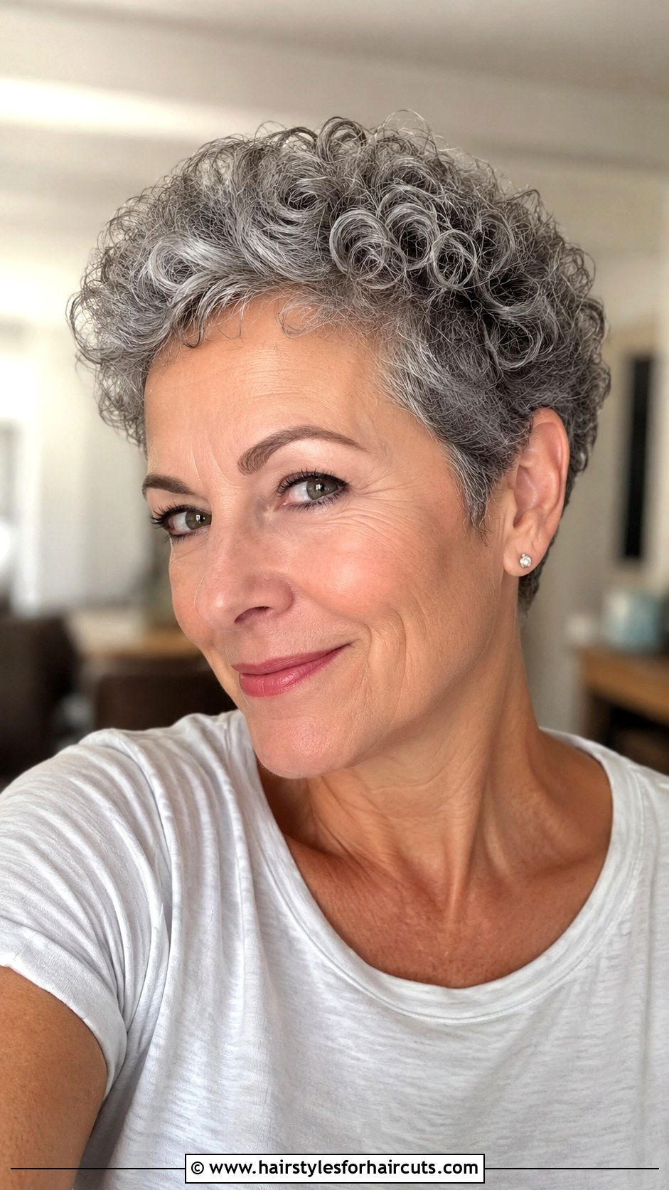 Short Curly Crop - 25 haircuts for curly hair women over 50 - 25 haircuts for curly hair women over 50