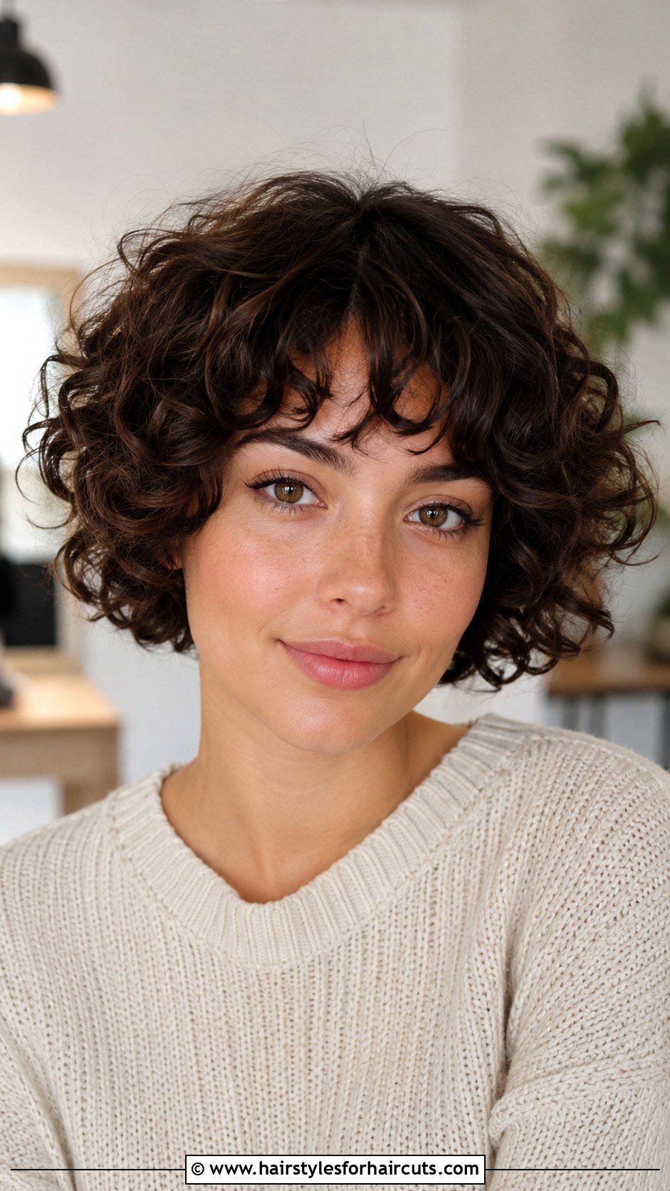 Short Curly Cut With Forehead Bangs - 25 short haircuts for curly hair over 50 - 25 short haircuts for curly hair over 50