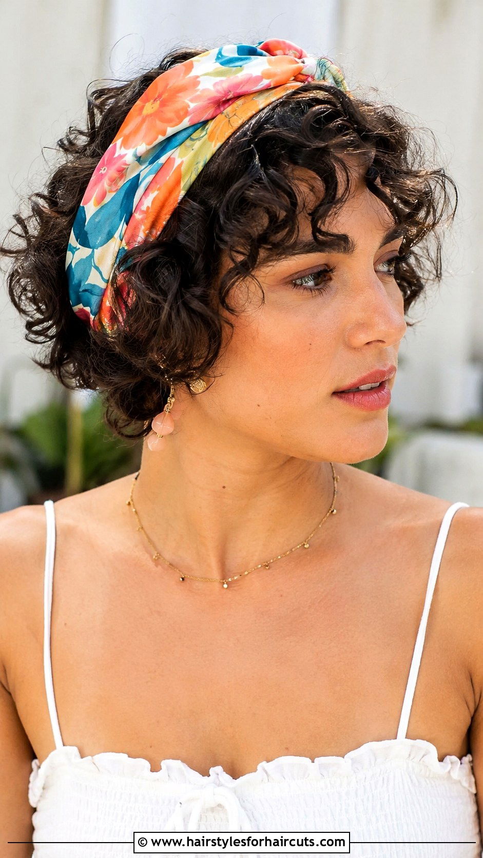 Short Curly Hair With Scarf - 25 cute hairstyles for short curly hair - 25 cute hairstyles for short curly hair