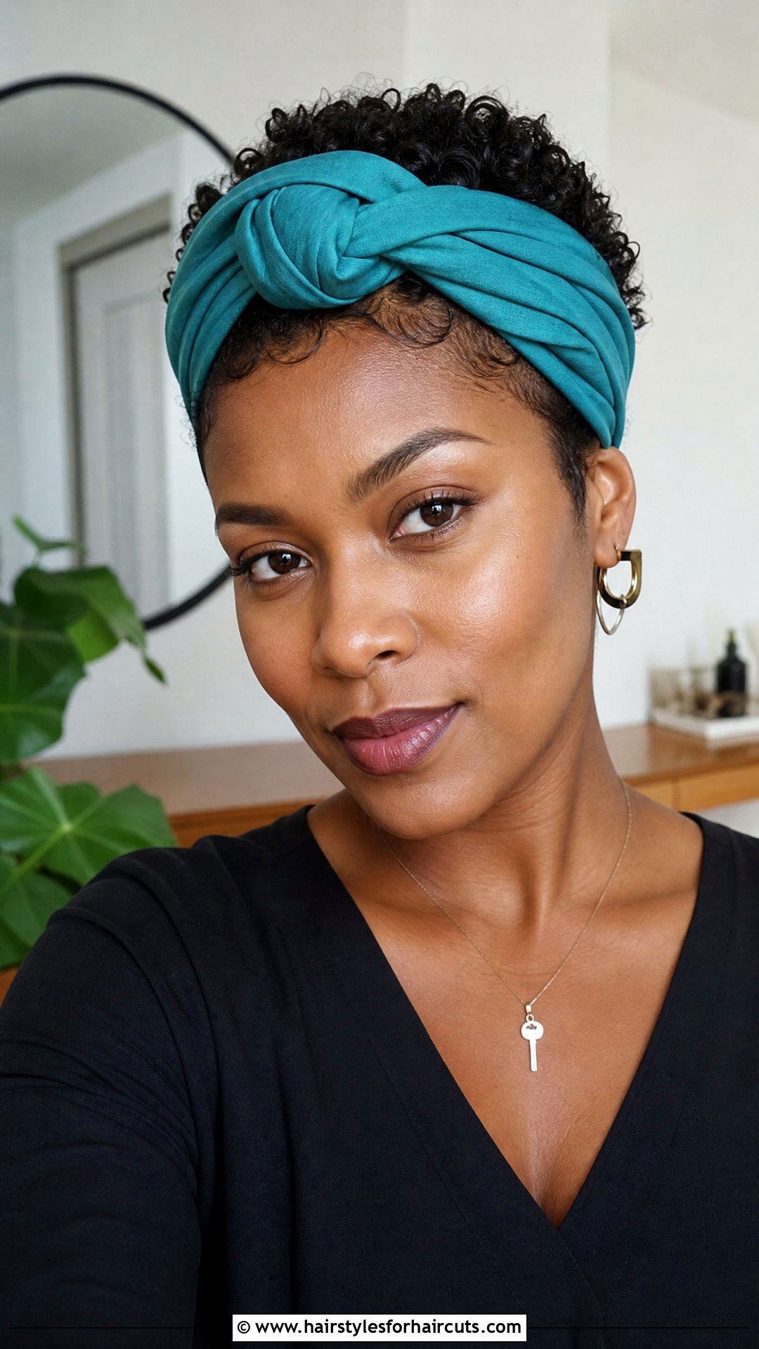 Short Curly Hair With Turban Headband - 25 headband hairstyles for short hair - 25 headband hairstyles for short hair