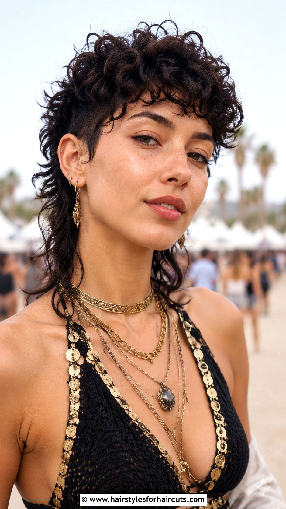Short Curly Mullet - 25 fine curly hair haircuts - 25 fine curly hair haircuts