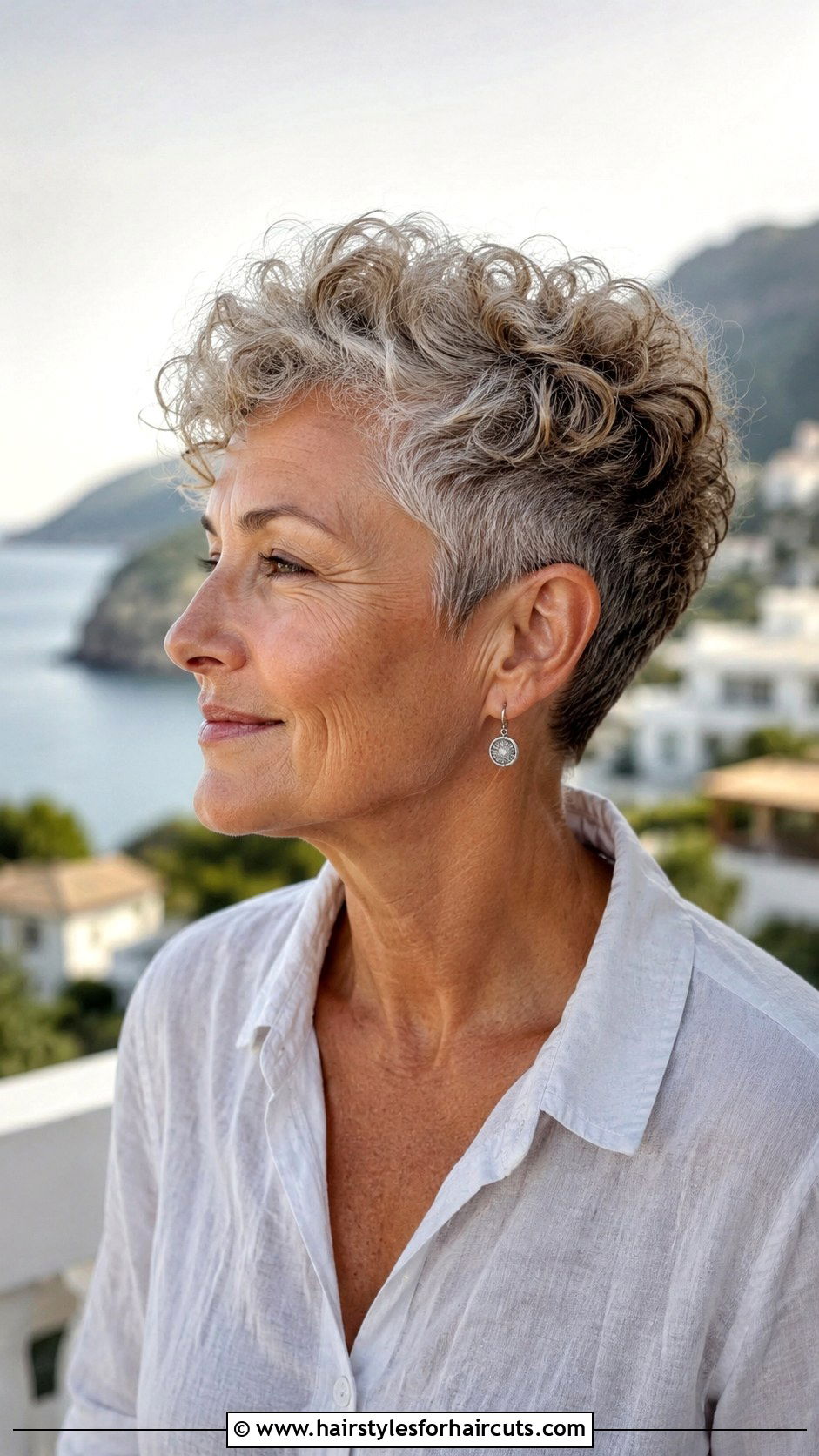 Short Curly Pixie Haircut - 25 haircuts for older women with curly hair - 25 haircuts for older women with curly hair