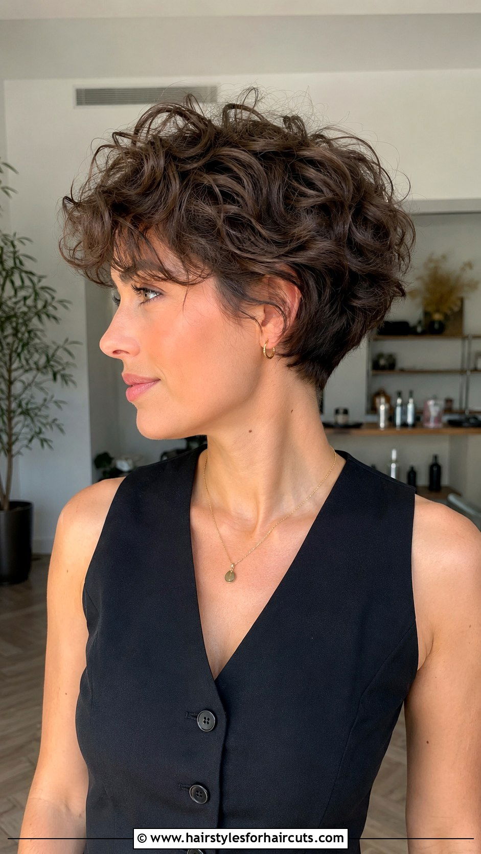 Short Curly Shingle Bob - 25 1920s hairstyles for curly hair - 25 1920s hairstyles for curly hair