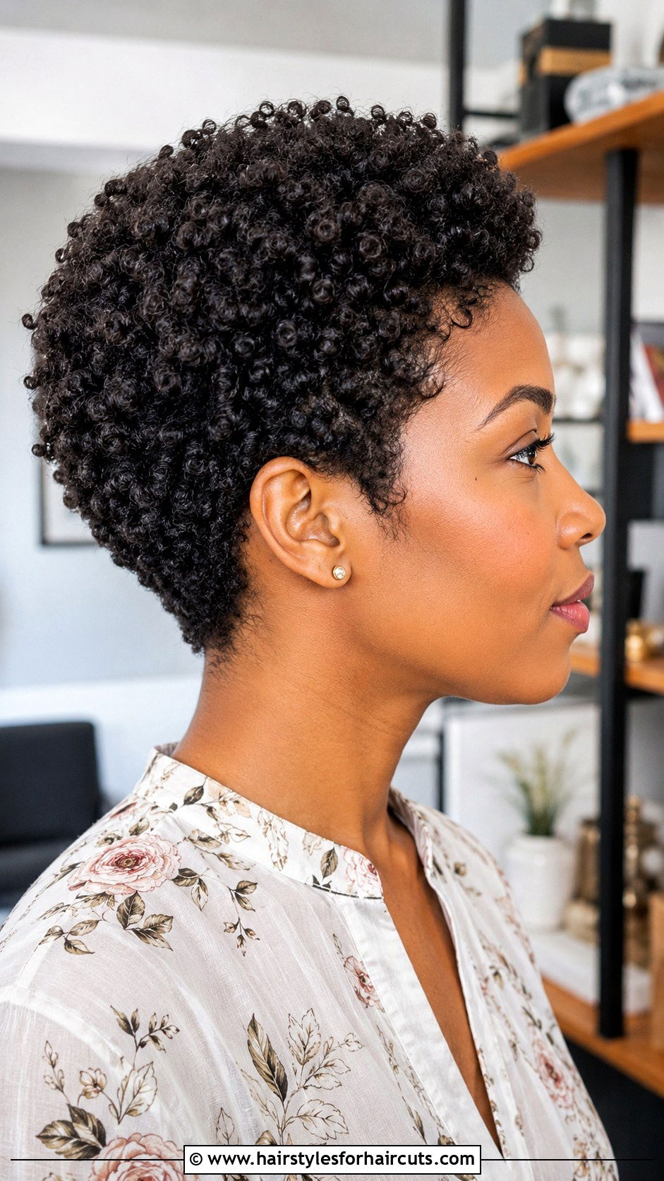 Short Curly Tapered Afro - 25 tomboy haircuts for curly hair - 25 tomboy haircuts for curly hair