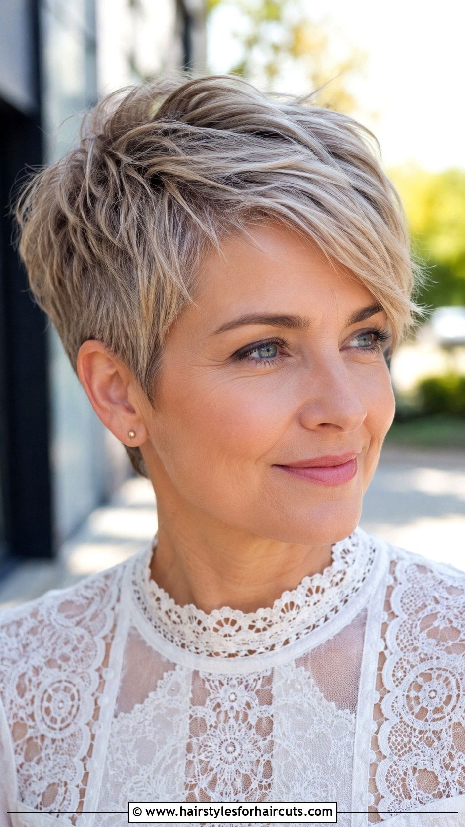 Short Feathered Pixie - 25 short hairstyles for white hair over 70 - 25 short hairstyles for white hair over 70