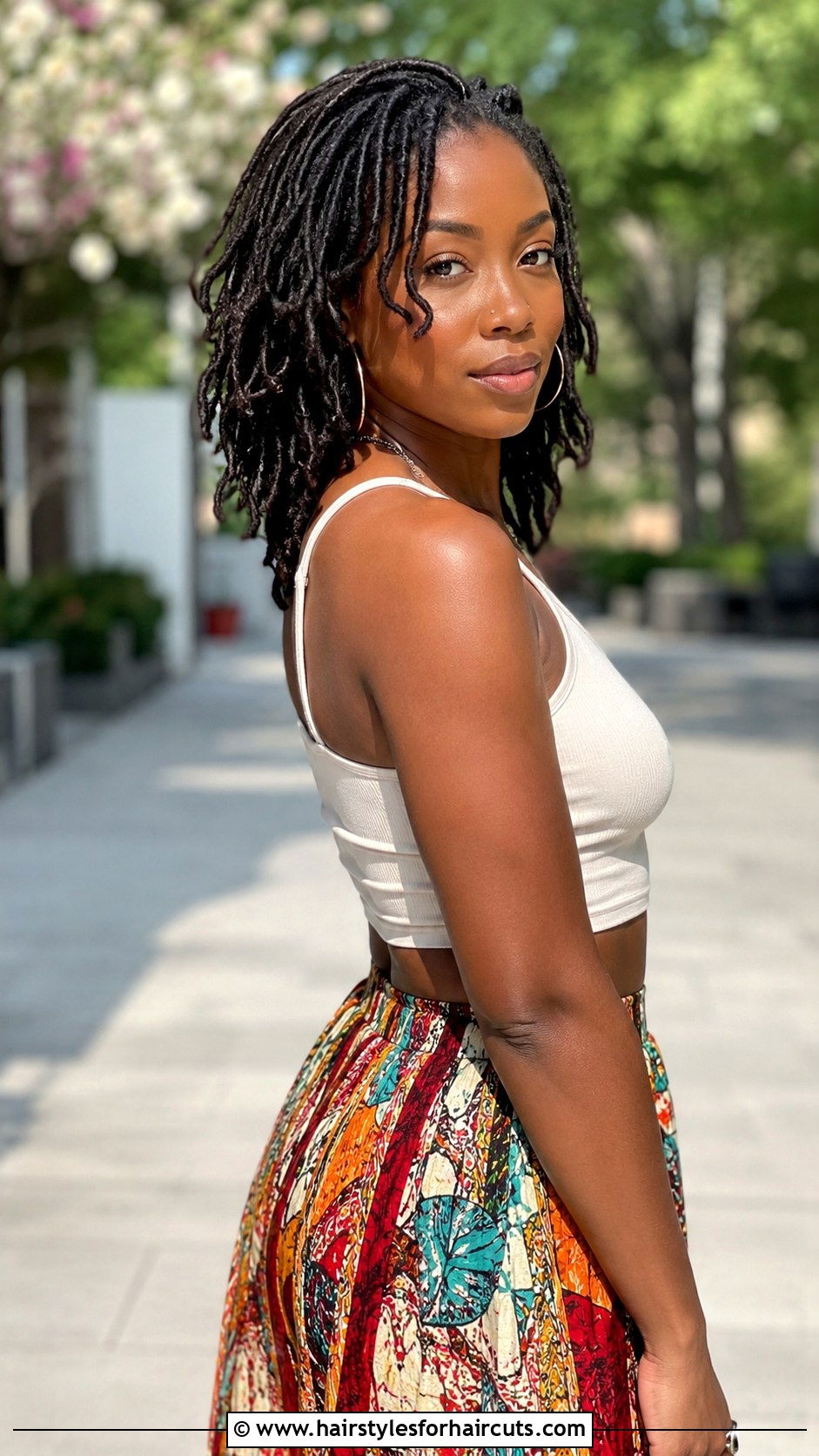 Short Goddess Locs - 25 dread hairstyles short hair - 25 dread hairstyles short hair