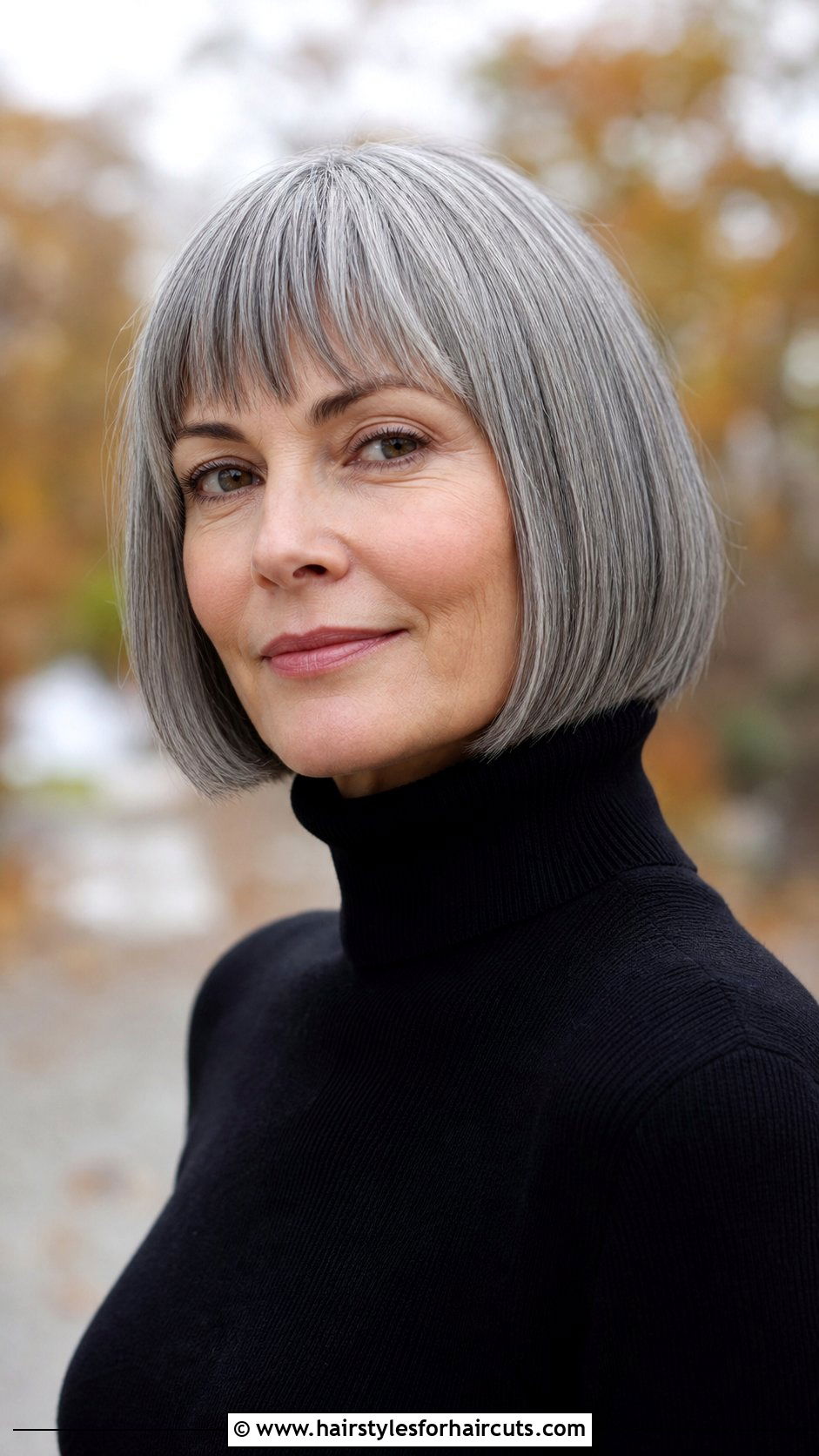 Short Gray Bob With Bangs - 25 gray hairstyles with bangs - 25 gray hairstyles with bangs