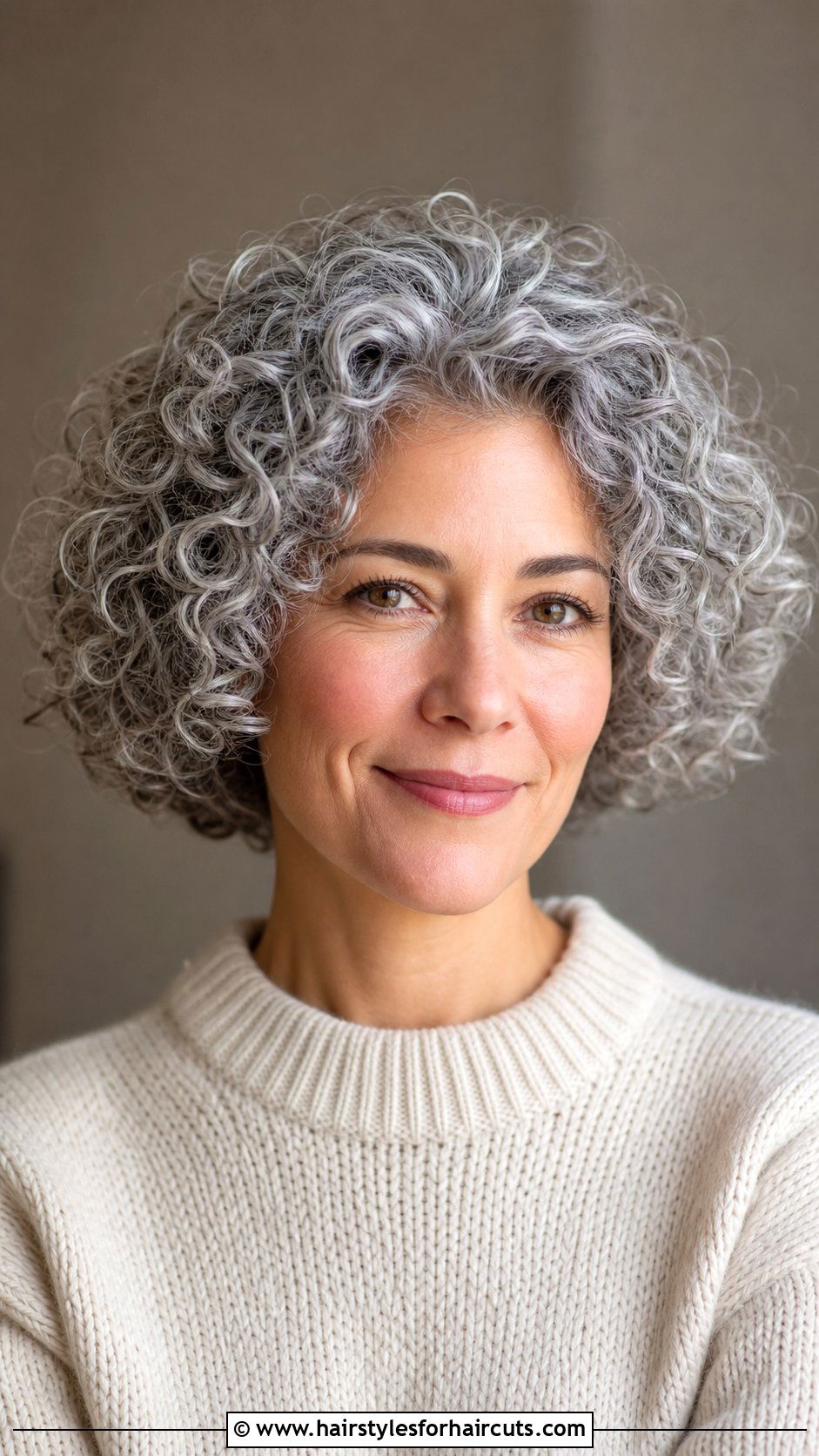 Short Gray Curly Bob - 25 gray hairstyles for women over 60 - 25 gray hairstyles for women over 60
