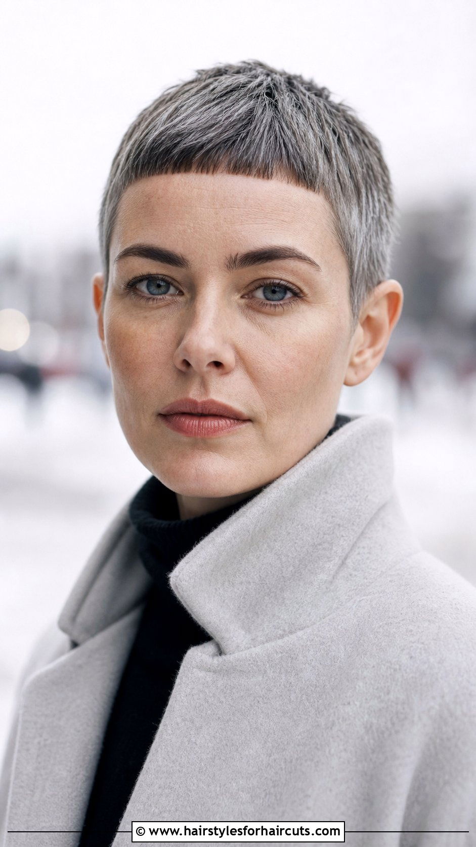 Short Gray Hair With Micro Bangs - 25 gray hairstyles with bangs - 25 gray hairstyles with bangs