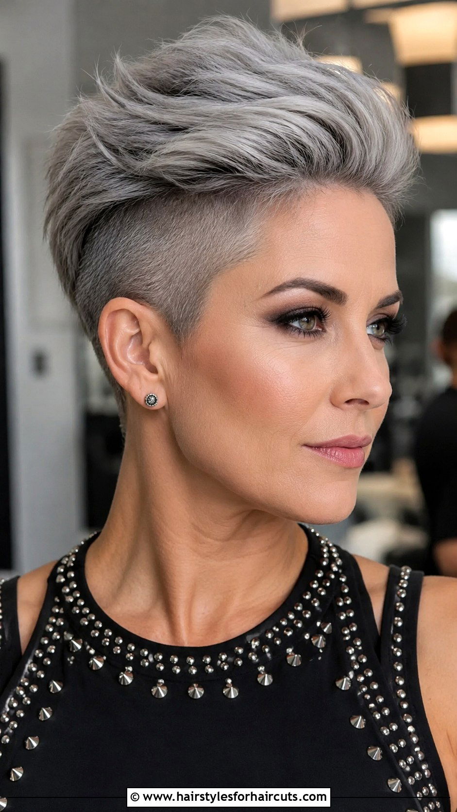 Short Gray Undercut - 25 gray color hairstyles - 25 gray color hairstyles