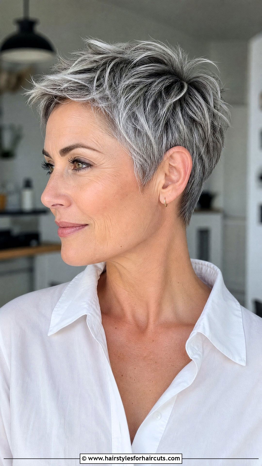 Short Grey Pixie Cut - 25 grey hair womens hairstyles - 25 grey hair womens hairstyles