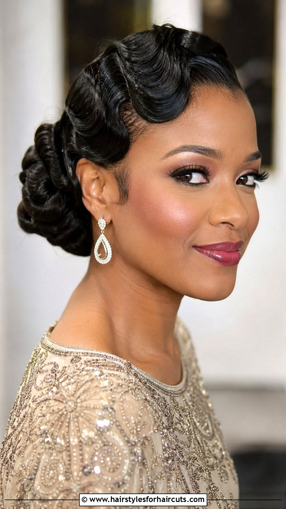 Short Hair Finger Wave Updo - 25 fancy hairstyles for short hair - 25 fancy hairstyles for short hair