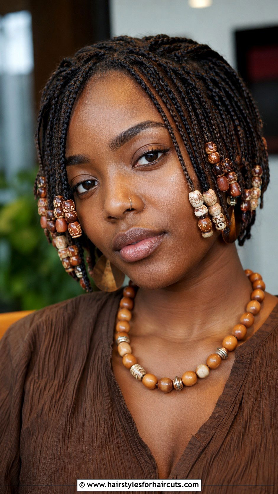 Short Hair With Beaded Strands - 25 boho hippie hairstyles for short hair - 25 boho hippie hairstyles for short hair