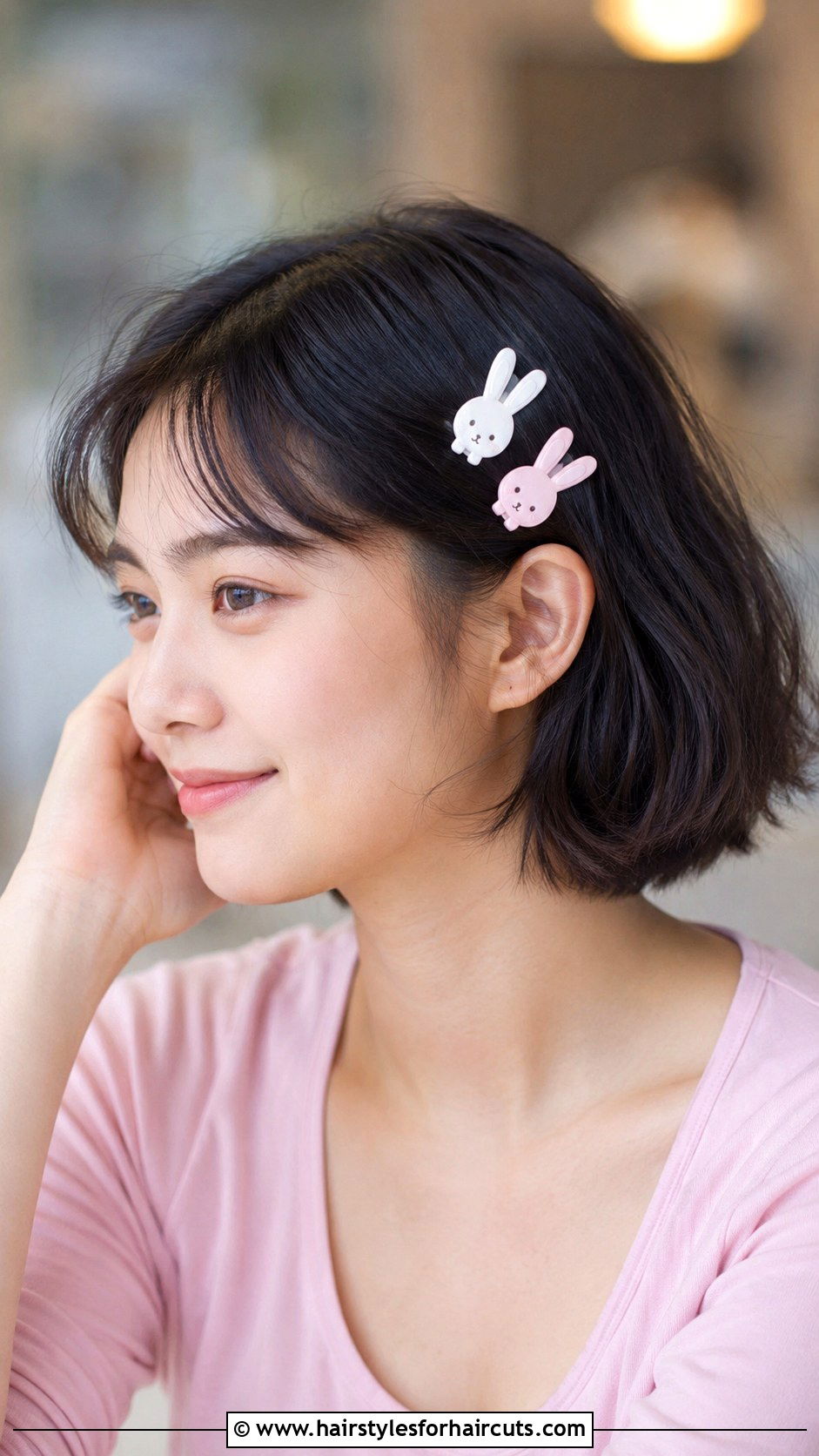 Short Hair With Bunny Clips - 25 easter hairstyles for short hair - 25 easter hairstyles for short hair