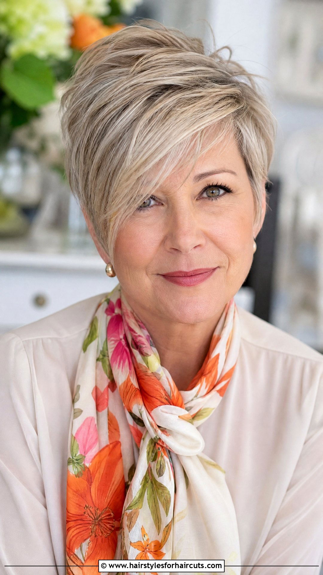 Short Hair With Side Swept Bangs - 25 hairstyles for short hair women over 50 - 25 hairstyles for short hair women over 50