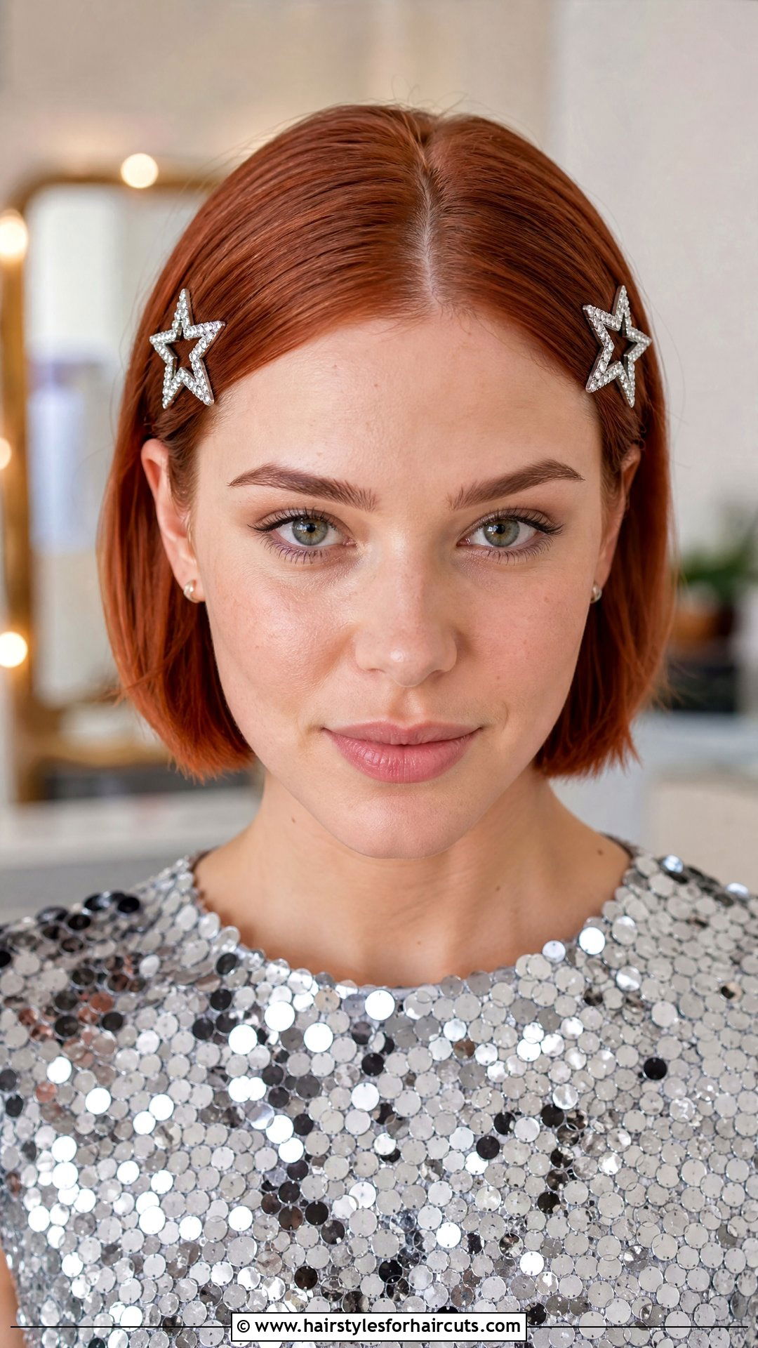 Short Hair With Sparkly Clips - 25 easy christmas hairstyles for short hair - 25 easy christmas hairstyles for short hair