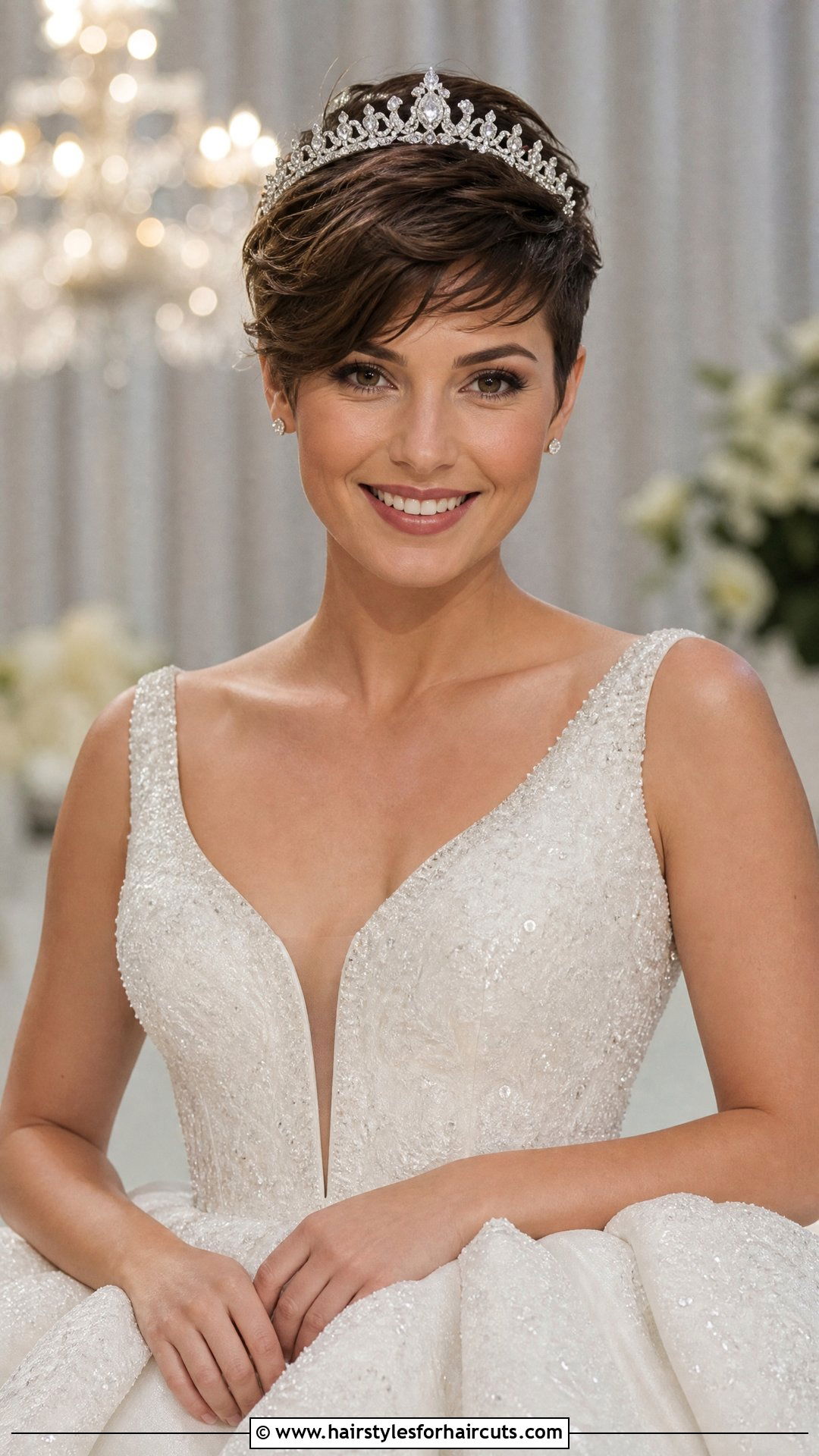 Short Hair With Tiara - 25 wedding hairstyles short hair - 25 wedding hairstyles short hair