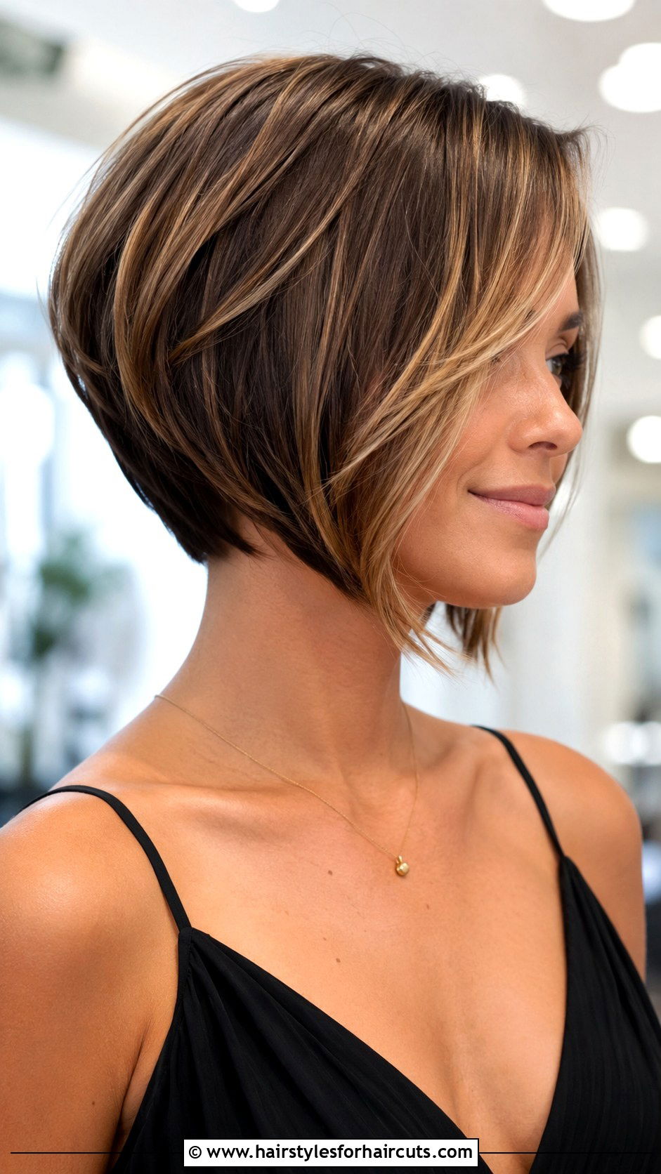 Short Inverted Bob With Side Swept Bangs - 25 short hairstyles bangs - 25 short hairstyles bangs