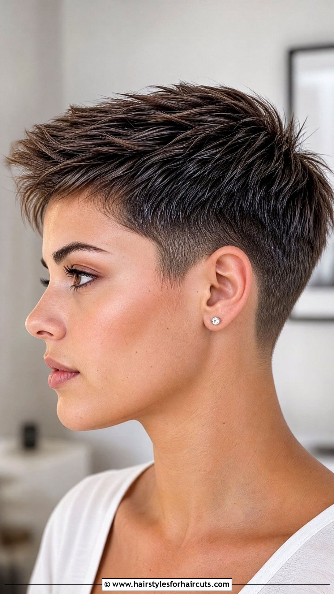 Short Layered Buzz Cut With Layers - 25 women layer haircuts - 25 women layer haircuts