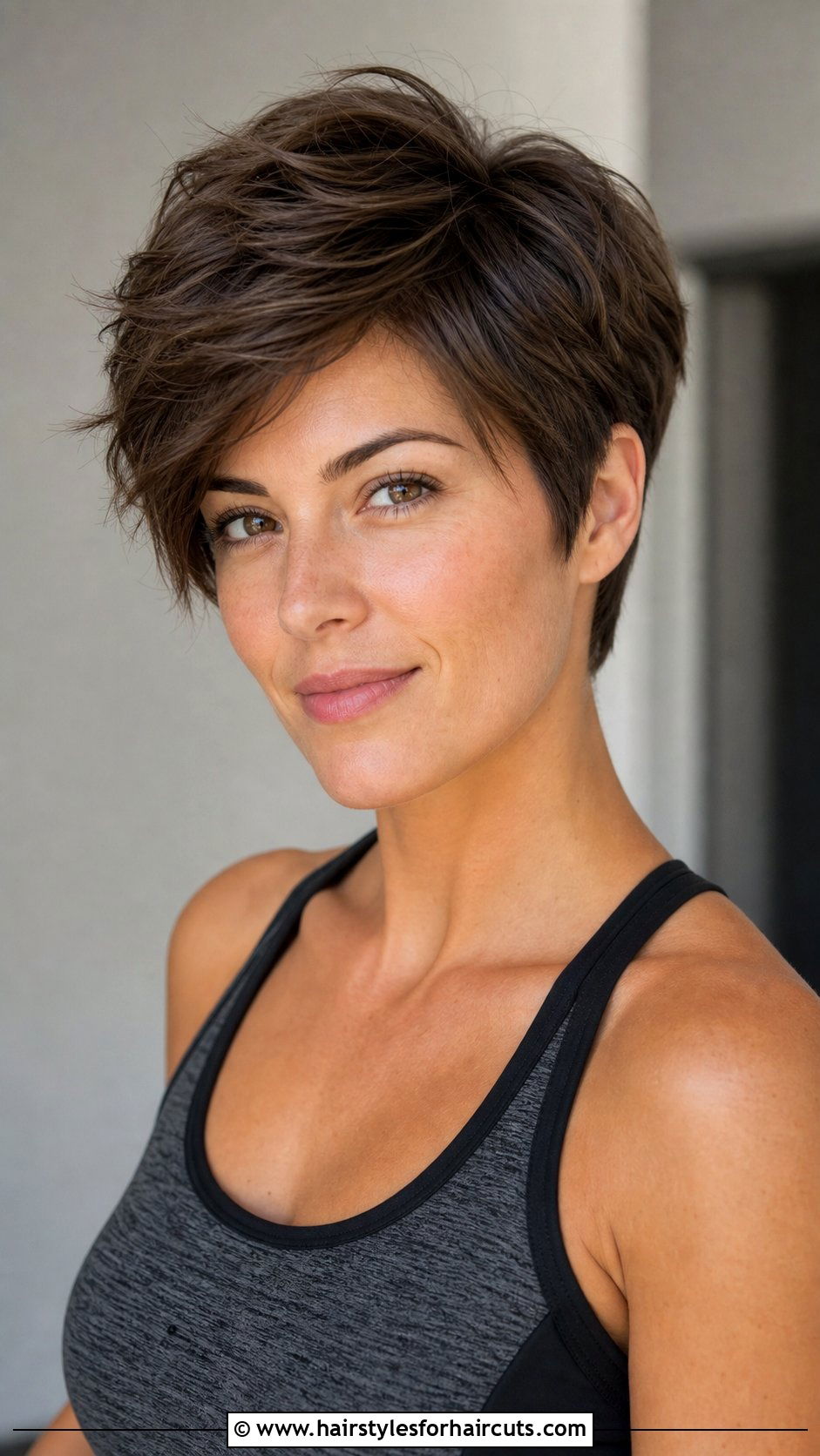Short Layered Crop - 25 hairstyles for hair that grows forward woman - 25 hairstyles for hair that grows forward woman